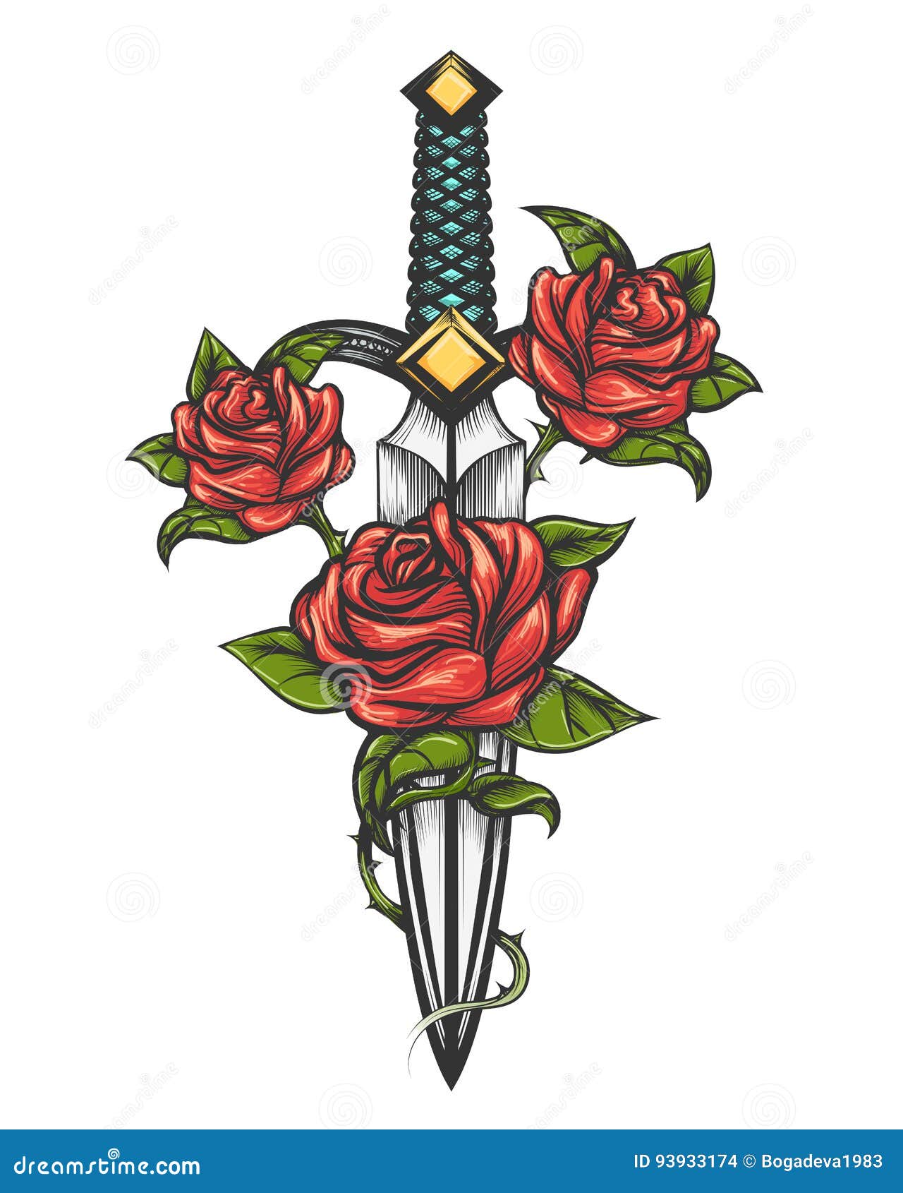 690 Sword And Rose Illustrations RoyaltyFree Vector Graphics  Clip Art   iStock