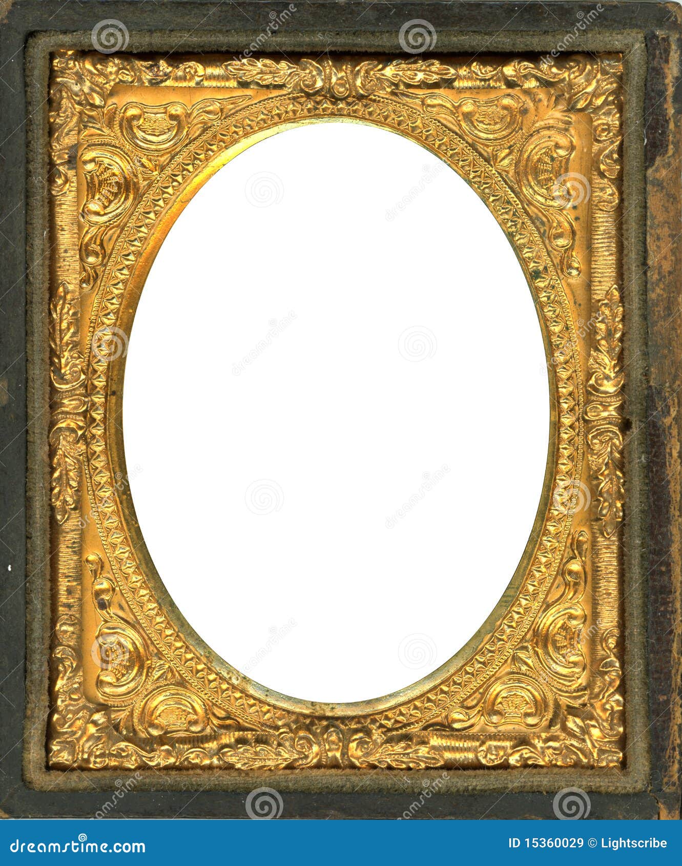 Daguerreotype Frame with Clipping Path Stock Image Image of border