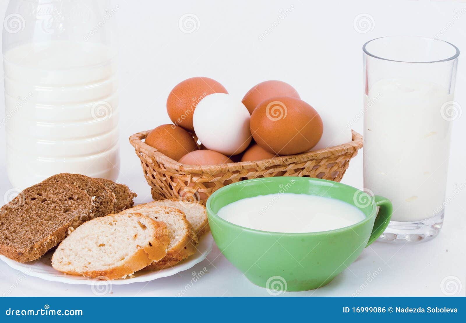 Dairy breakfast stock photo. Image of eggs, nutrition - 16999086