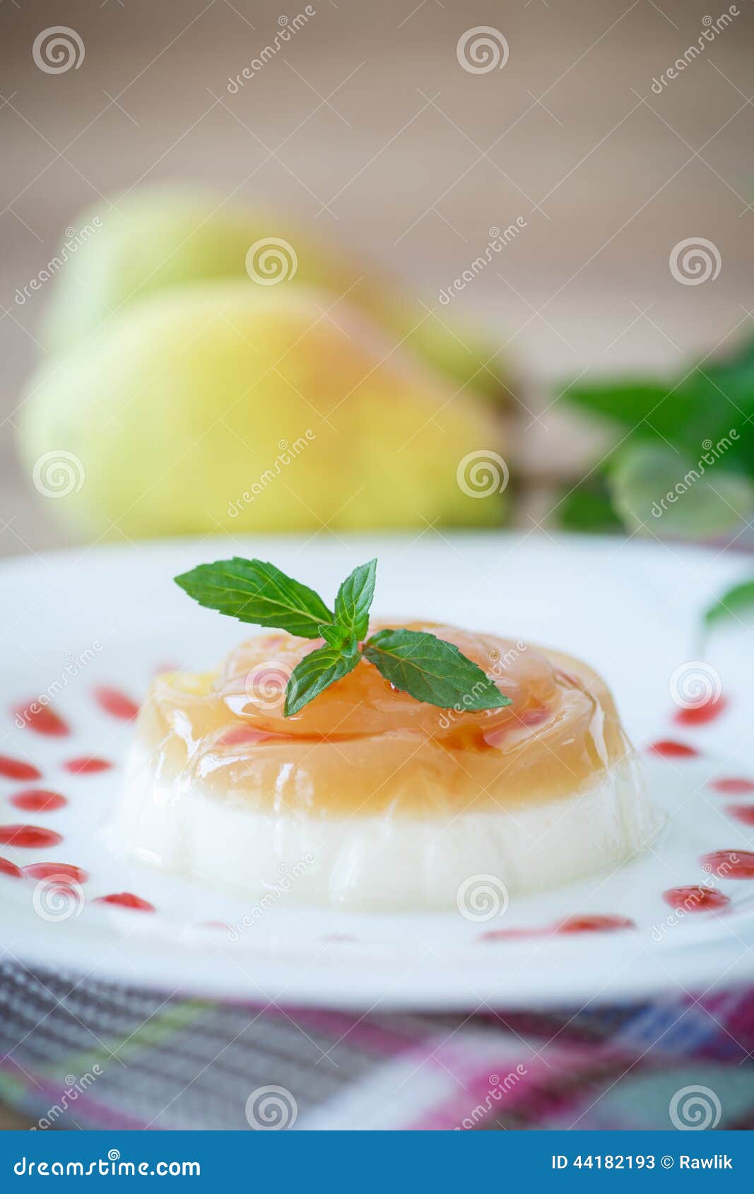 Dairy dessert panna cotta stock image. Image of jelly 44182193
