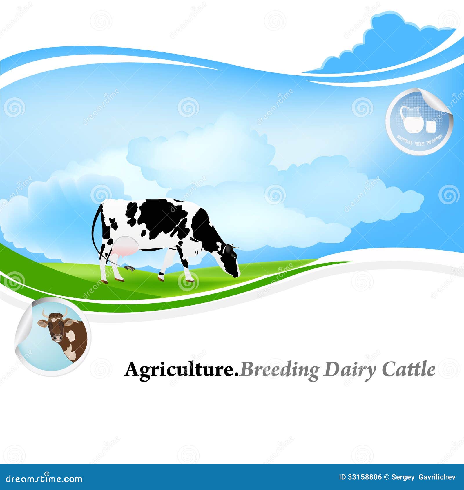 Dairy Farming stock illustration. Illustration of green 33158806