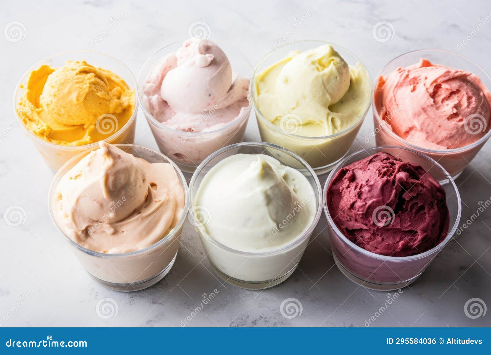 Dairyfree Ice Cream in Various Flavors Stock Photo Image of cream