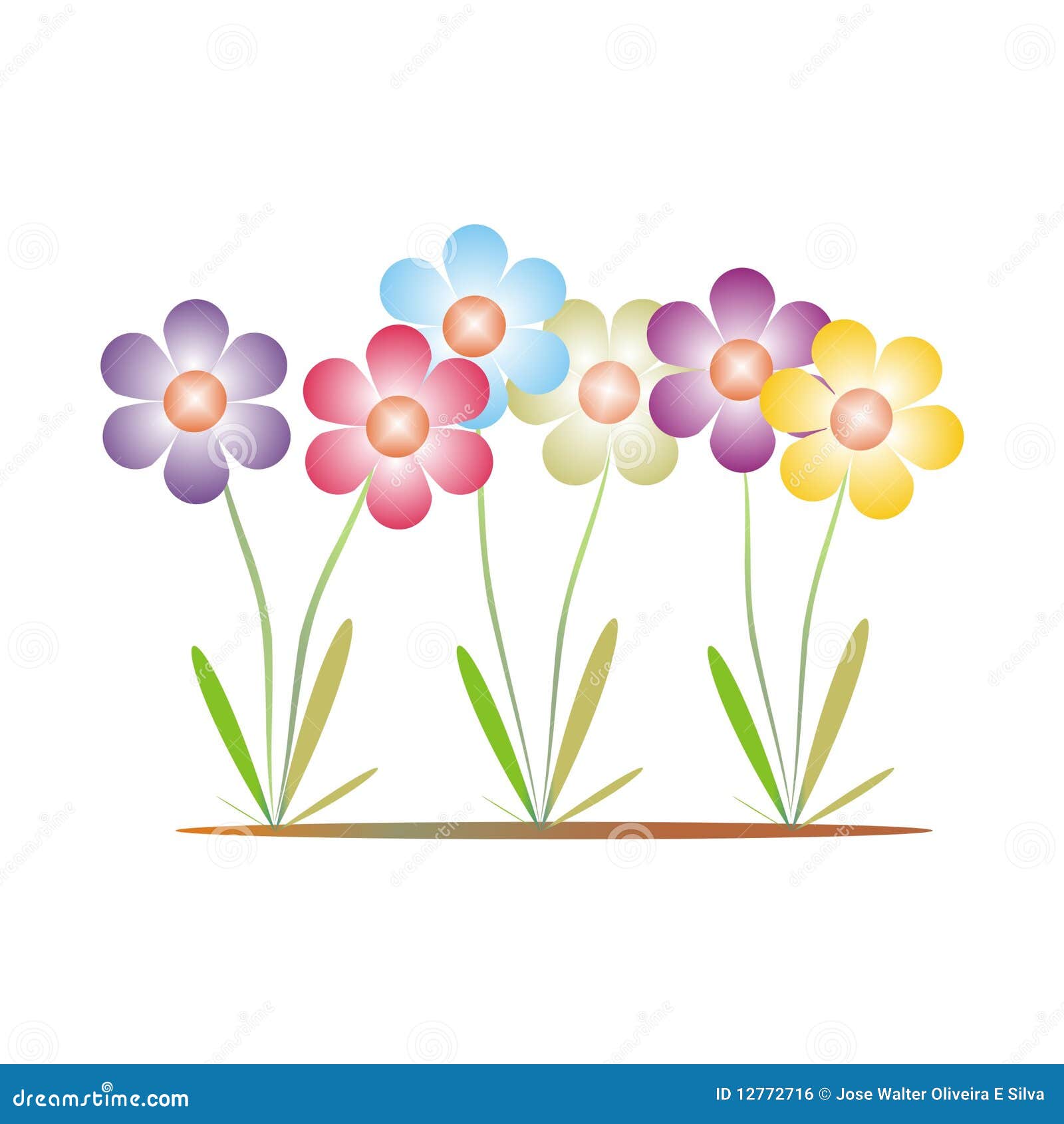 Daises stock vector. Illustration of roses, botanic, wallpaper - 12772716