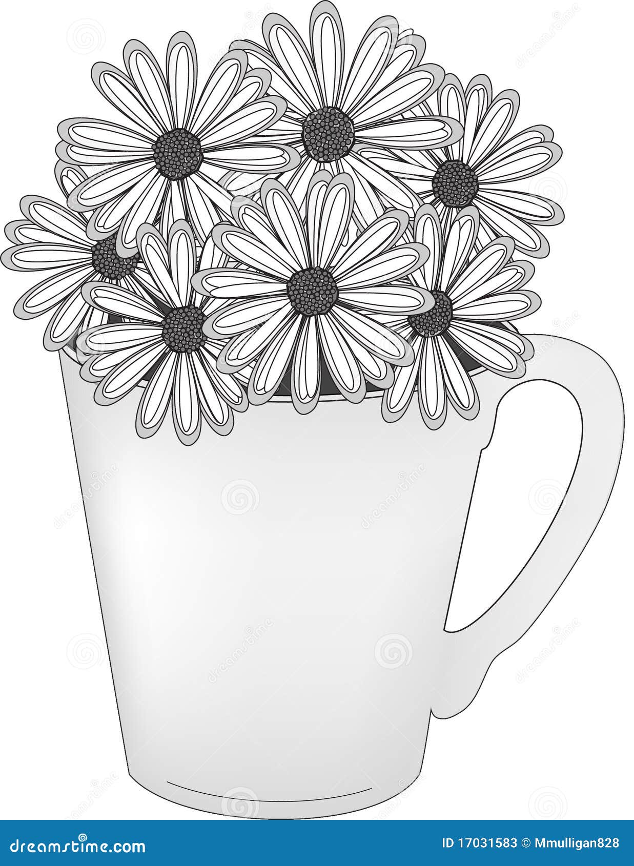 daisies in a mug