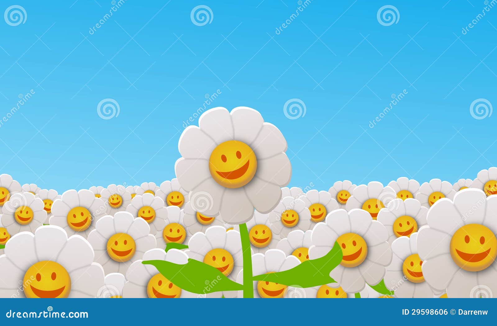 Daisy field stock illustration. Illustration of blossom 29598606