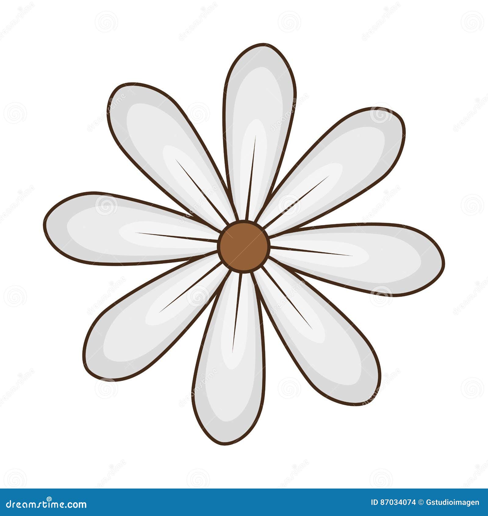 Daisy Flower Icon Floral Design Stock Vector Illustration of