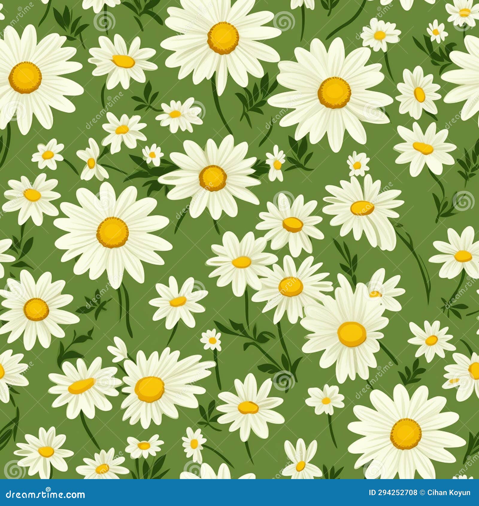 Seamless Daisy Jewelry for Jewelry Design Stock Illustration