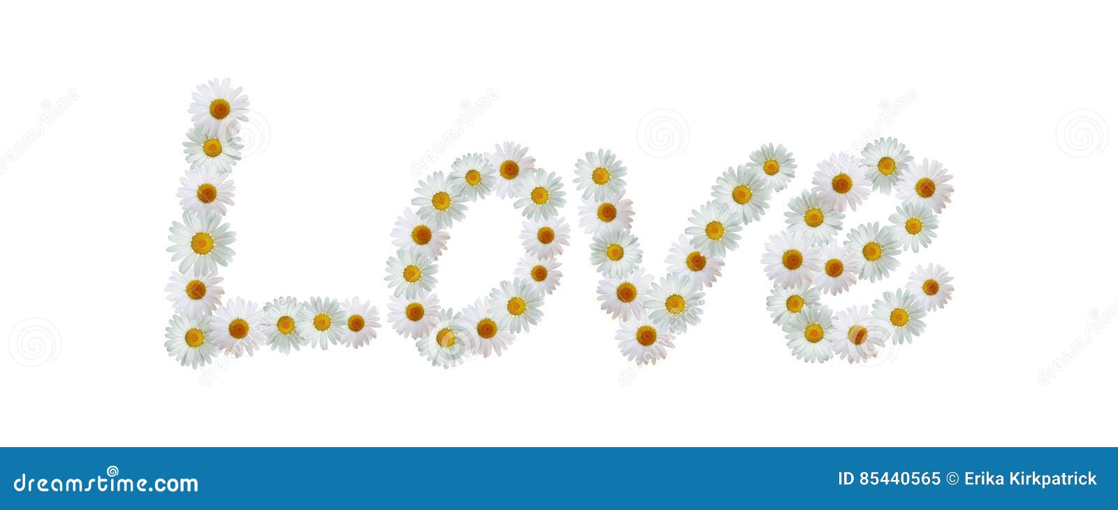 Daisy Word Love stock illustration. Illustration of flora 85440565