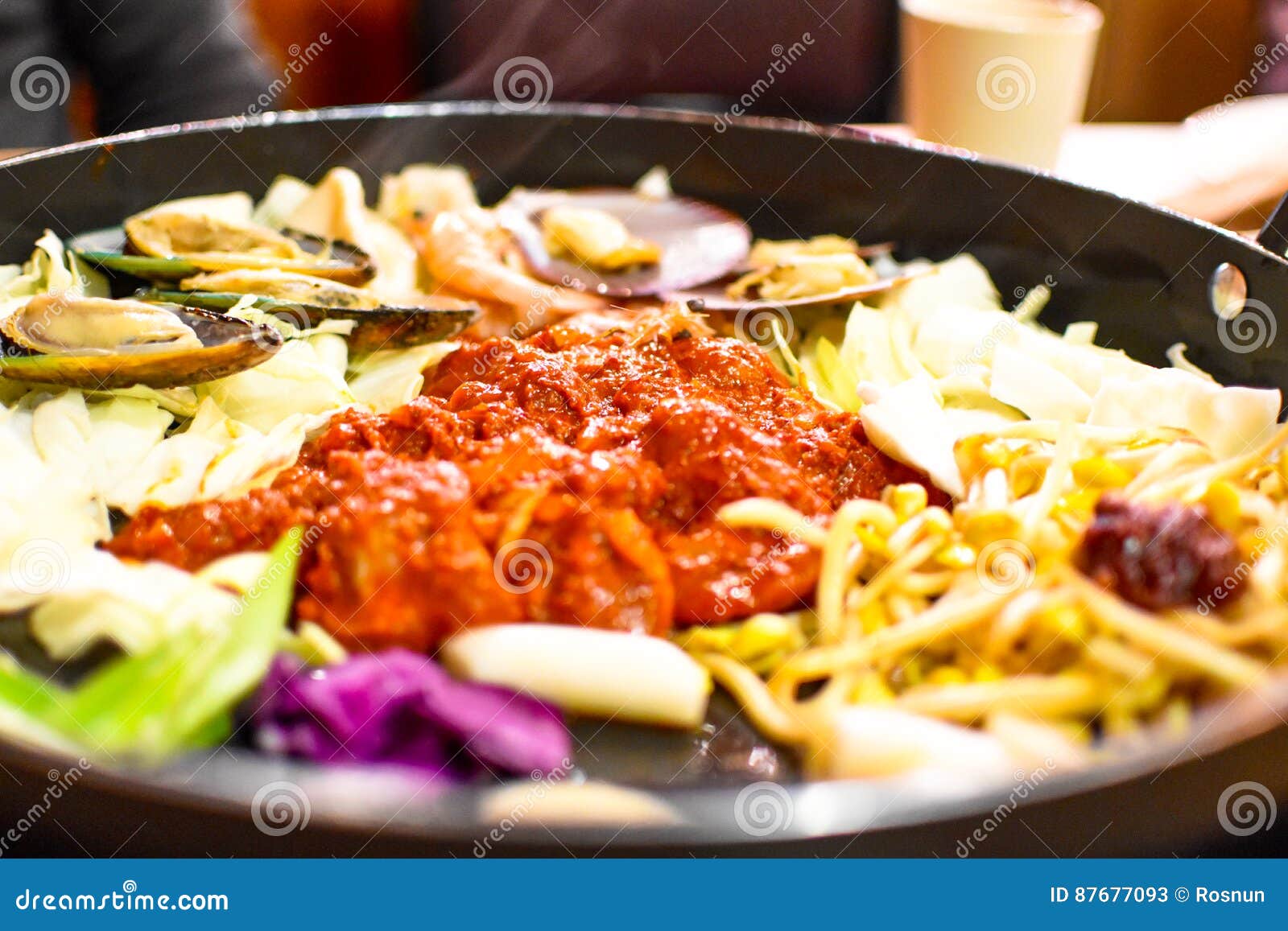 dakgalbi or spicy grilled chicken and vegetables recipe.