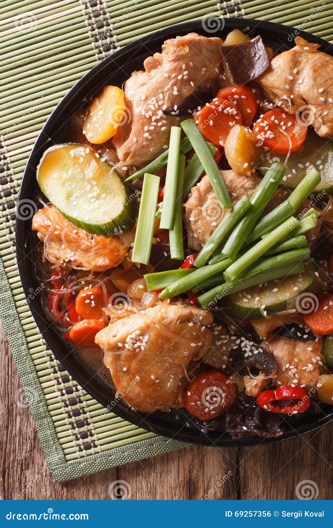 Dakjim Braised Chicken with Vegetables in a Korean Style Close-up ...