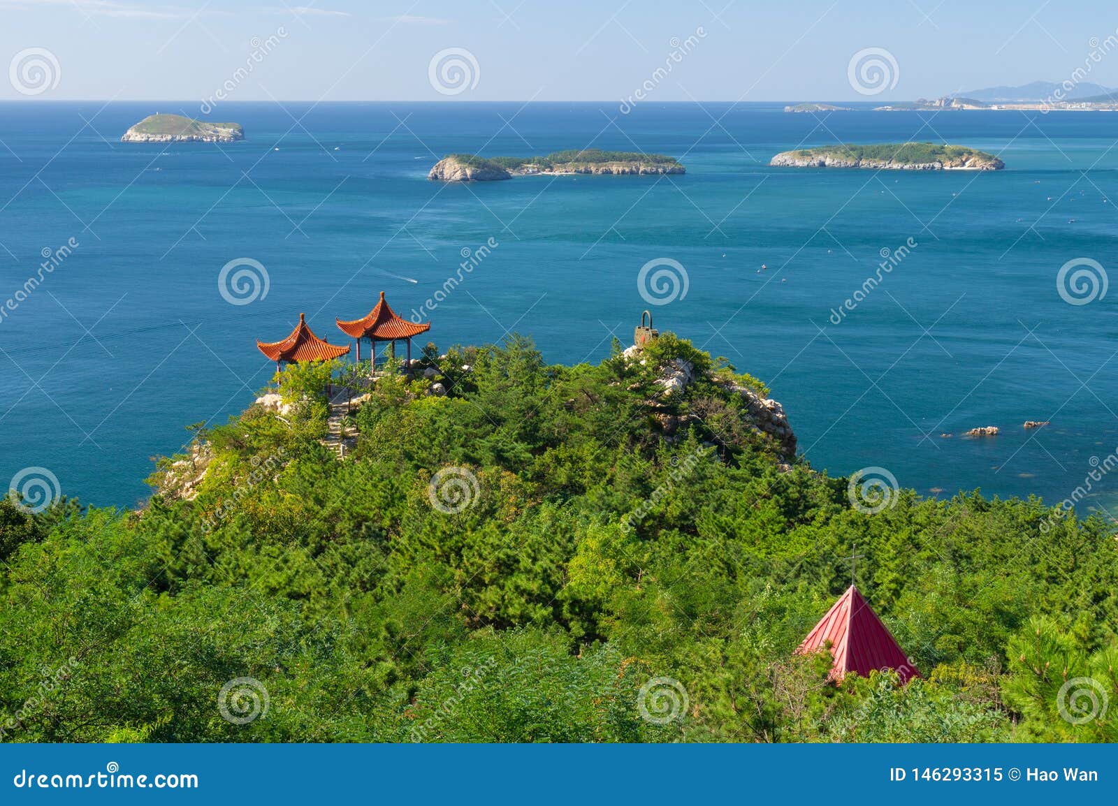 the scenery of dalian coastal road in late summer