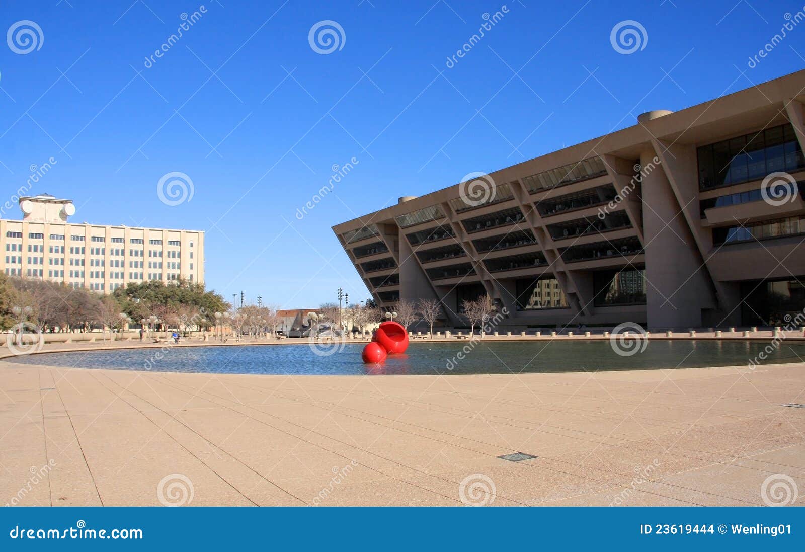 Dallas City Hall in Downtown Stock Photo Image of downtown, blue