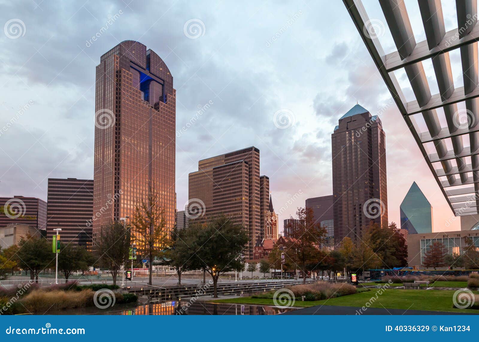 Dallas Downtown Arts District Stock Image Image of arts, evening