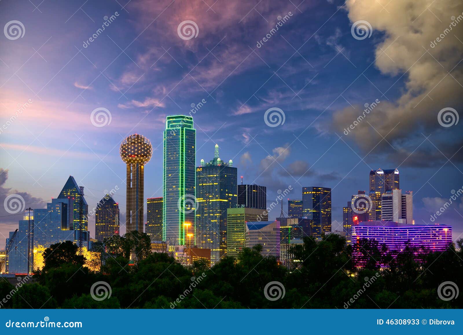 dallas at dusk