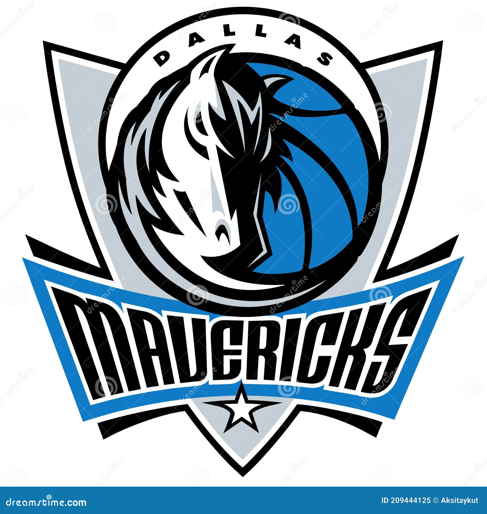 Dallas Mavericks Sports Logo Editorial Image Illustration Of Referred