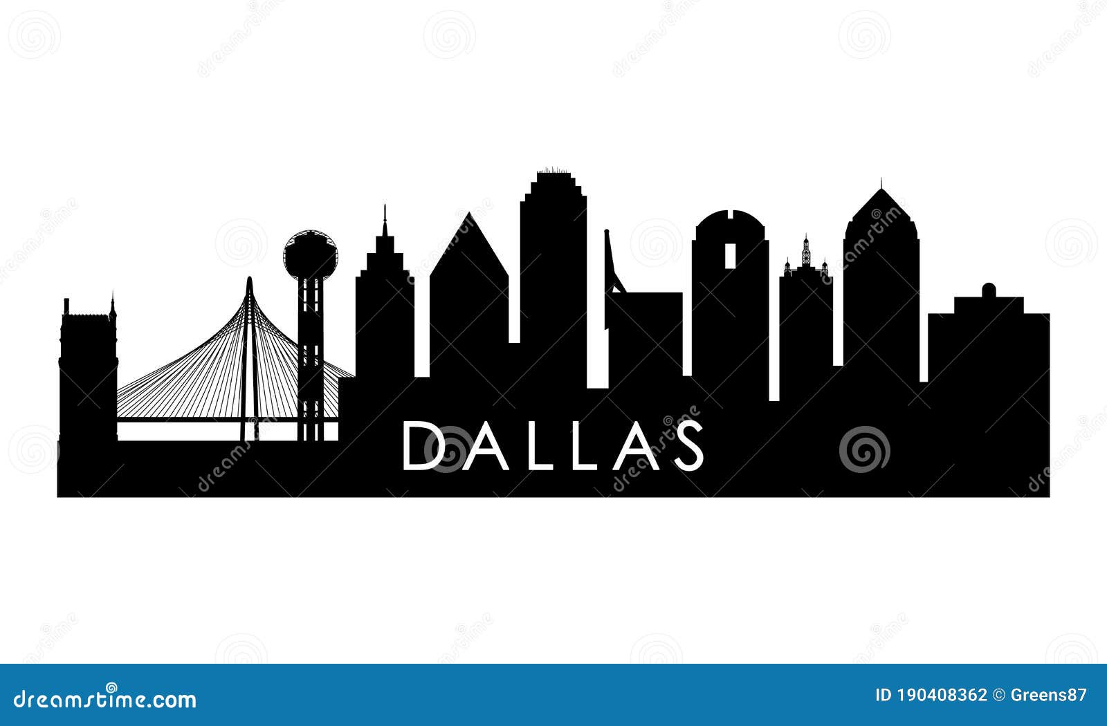 dallas skyline silhouette.