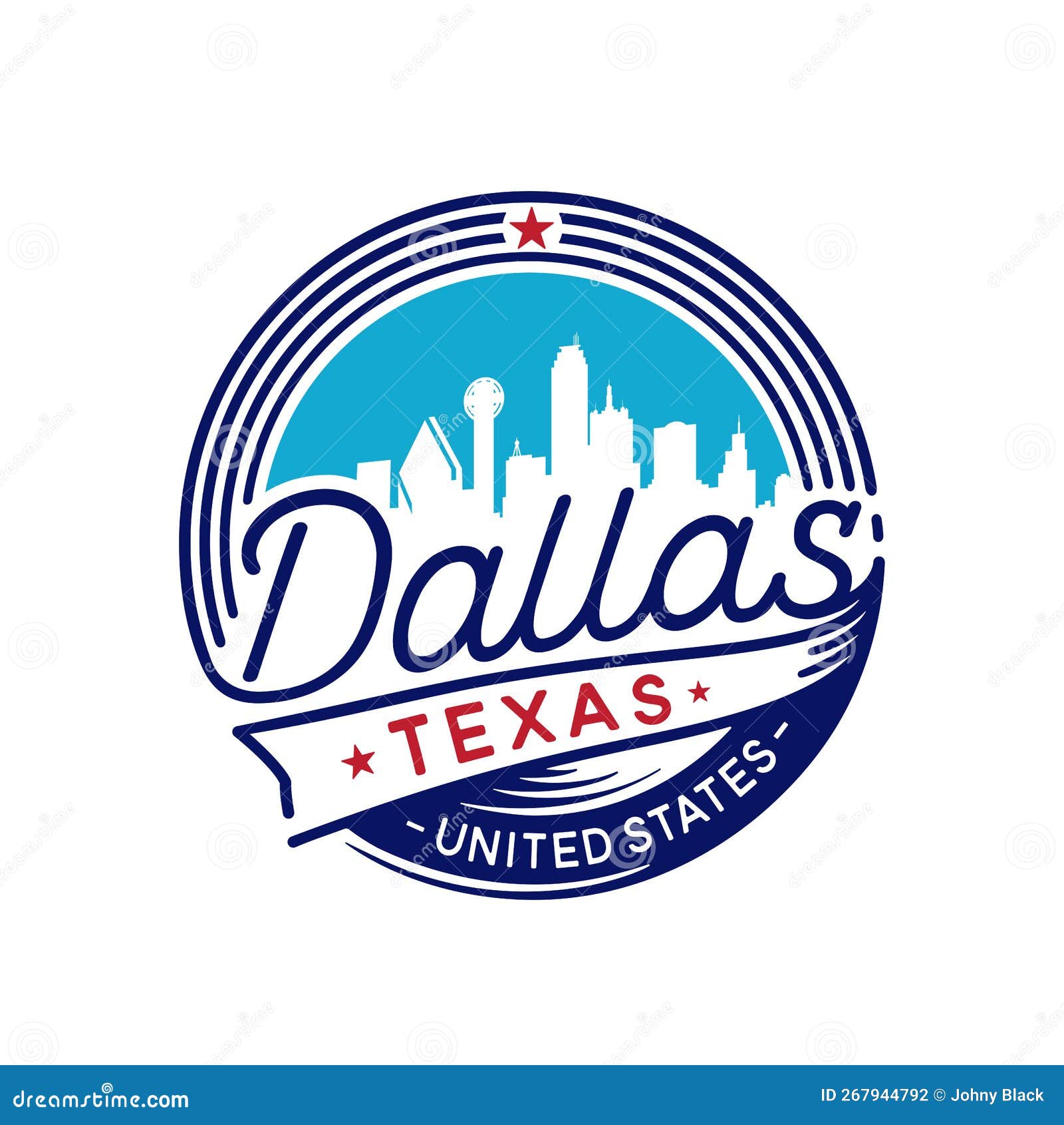 Dallas, Texas Logotype. City of Dallas Vector Design Template. Stock