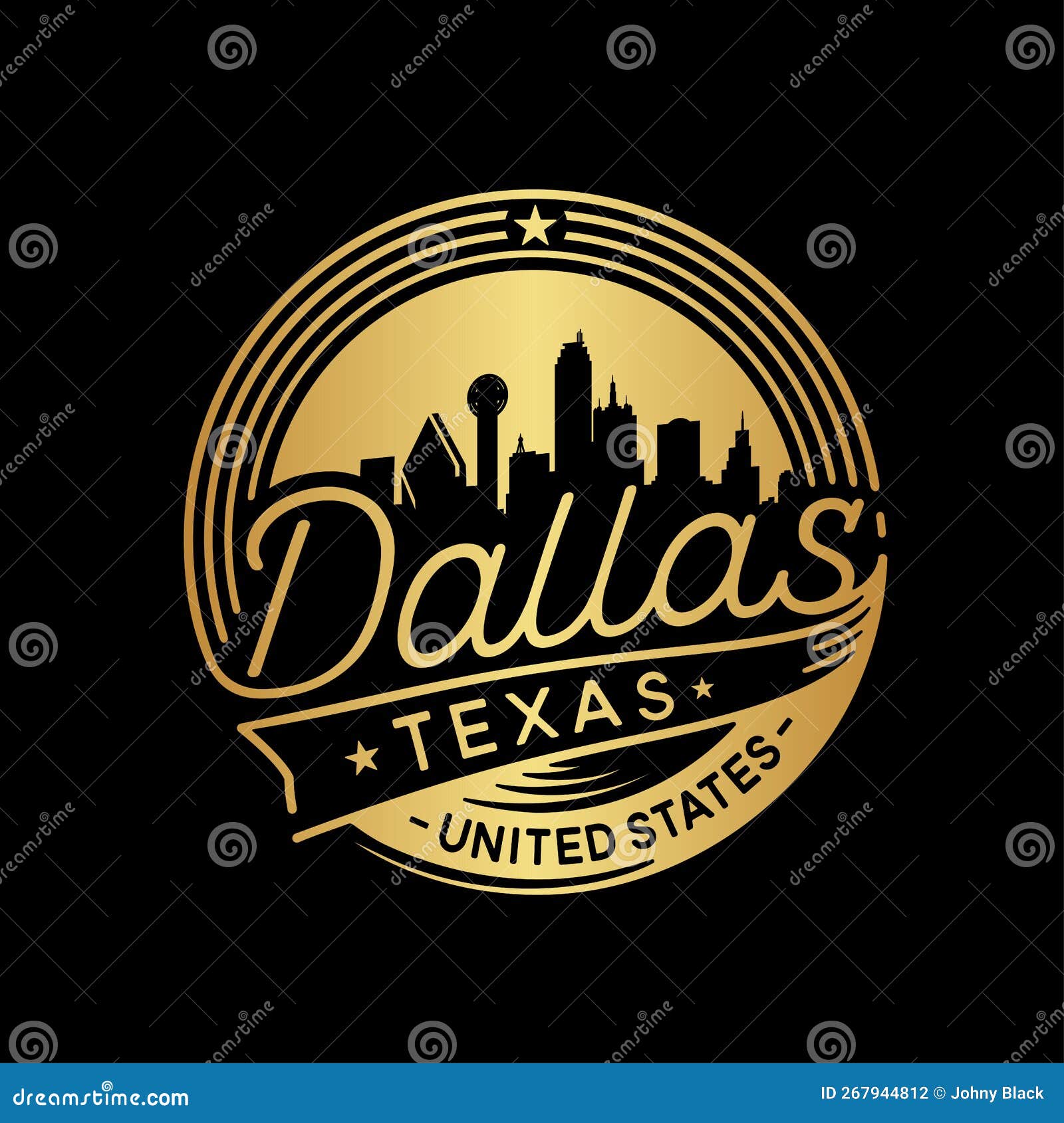 Dallas, Texas Logotype. City of Dallas Vector Design Template. Stock