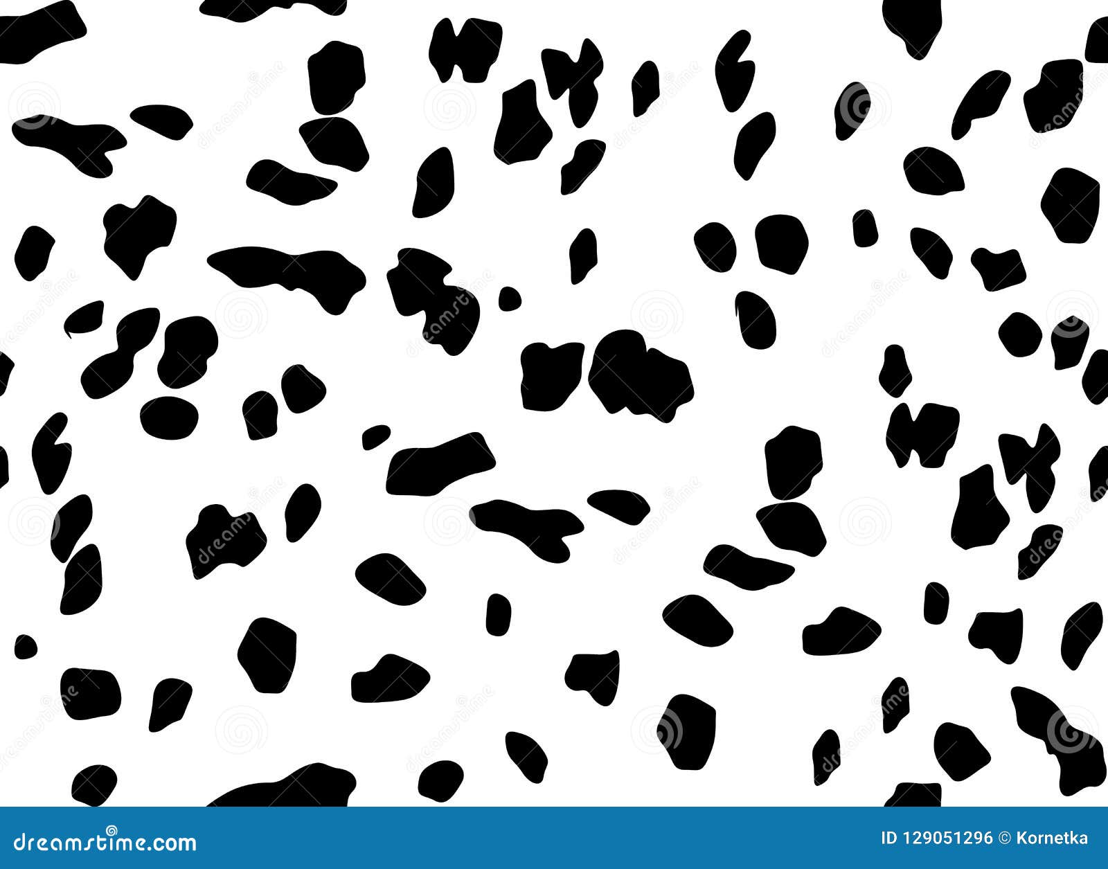 Seamless pattern of dalmatian spots Royalty Free Vector