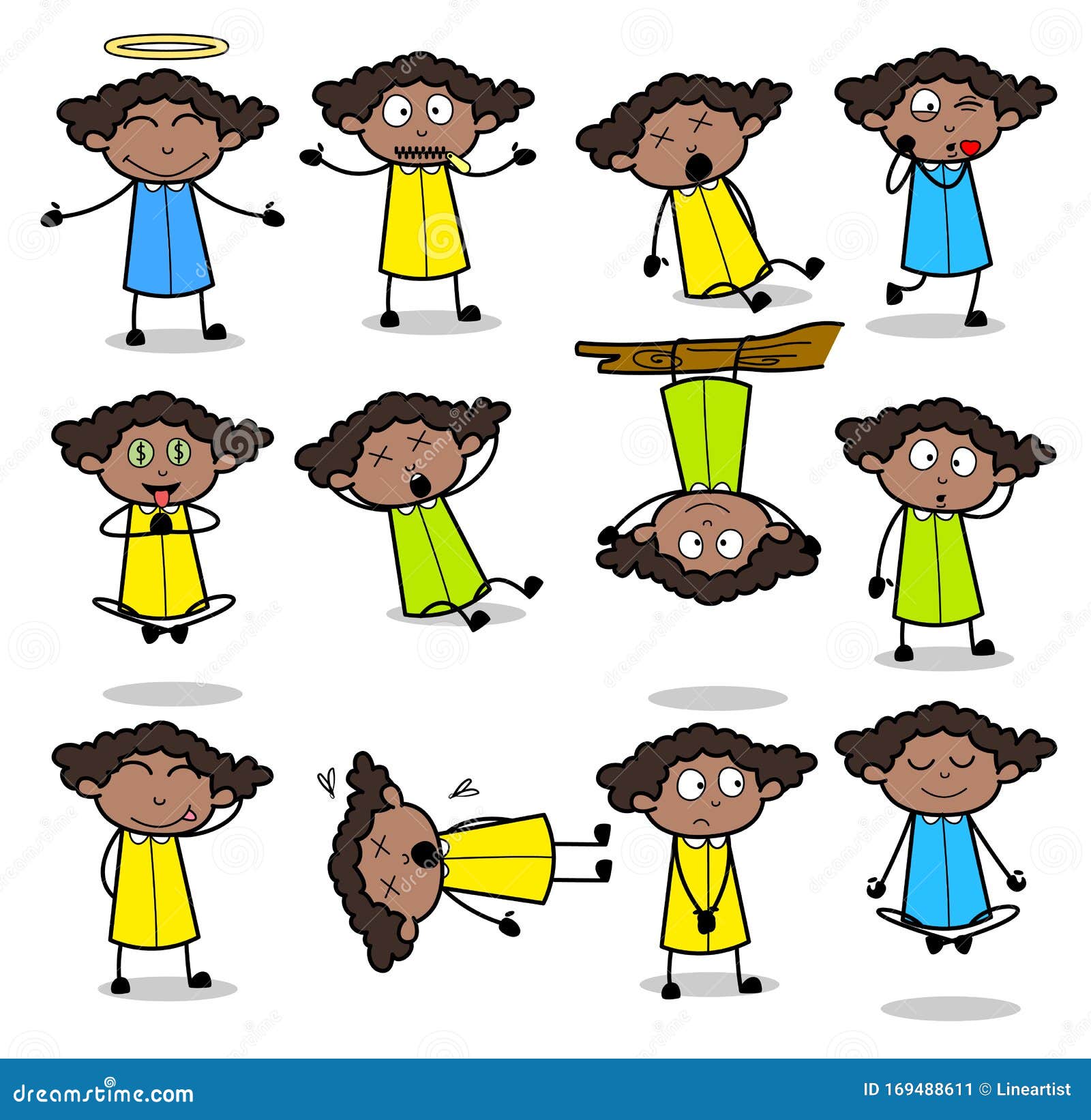 Dama De Oficina De Dibujos Animados En Color: Conjunto De Ilustraciones De  Vectores De Conceptos Ilustración del Vector - Ilustración de muchacha,  ilustraciones: 169488611