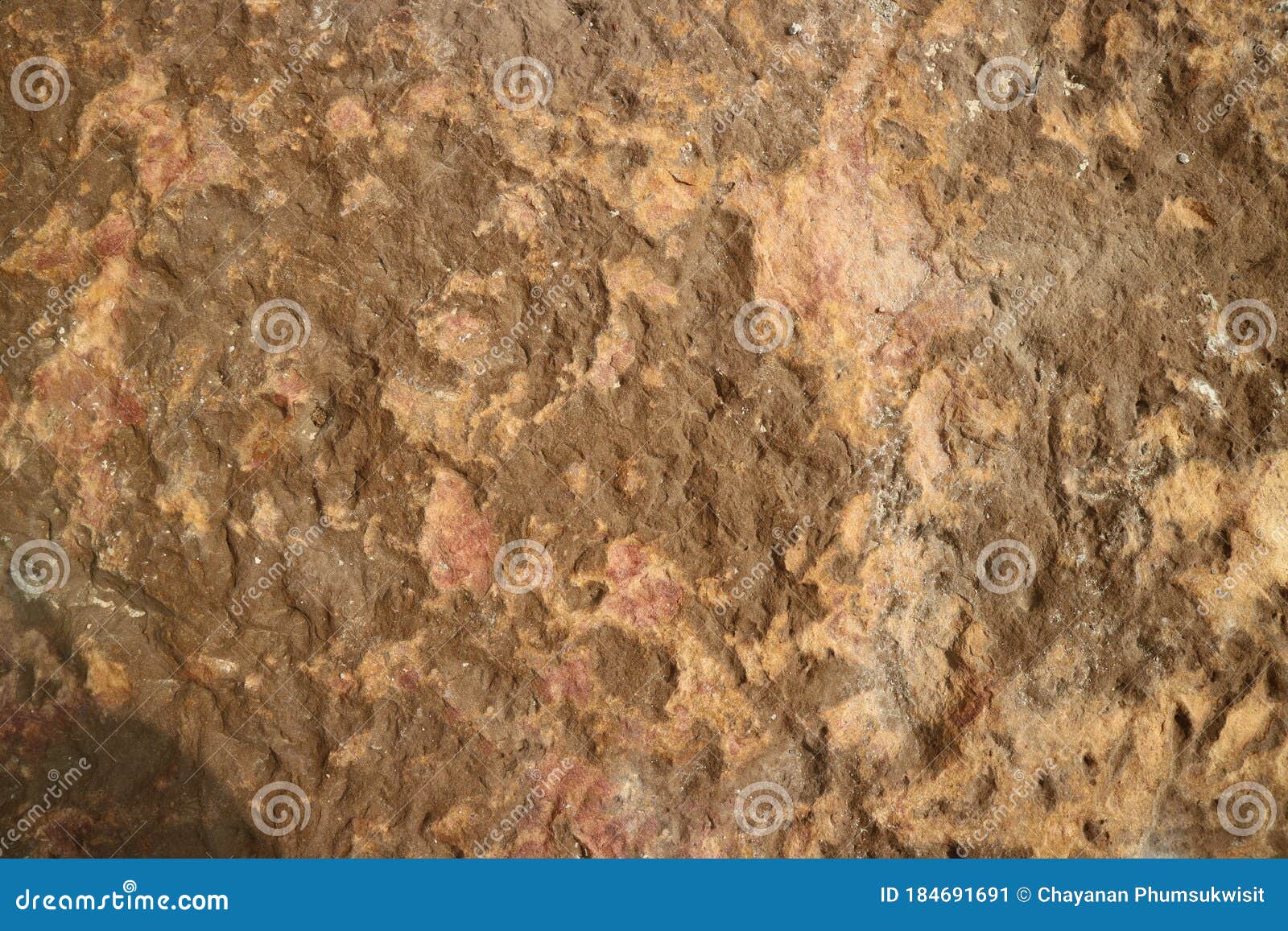 Damage Rust Copper Granite Stone Surface of Cave for Interior Wallpaper