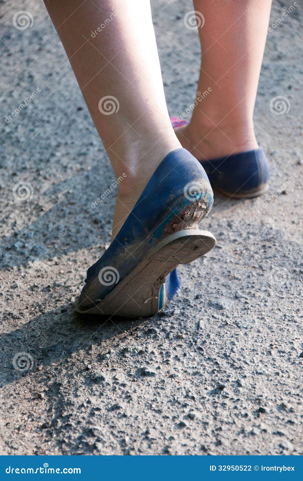 Damaged bottom of shoe stock photo. Image of damage, female 32950522