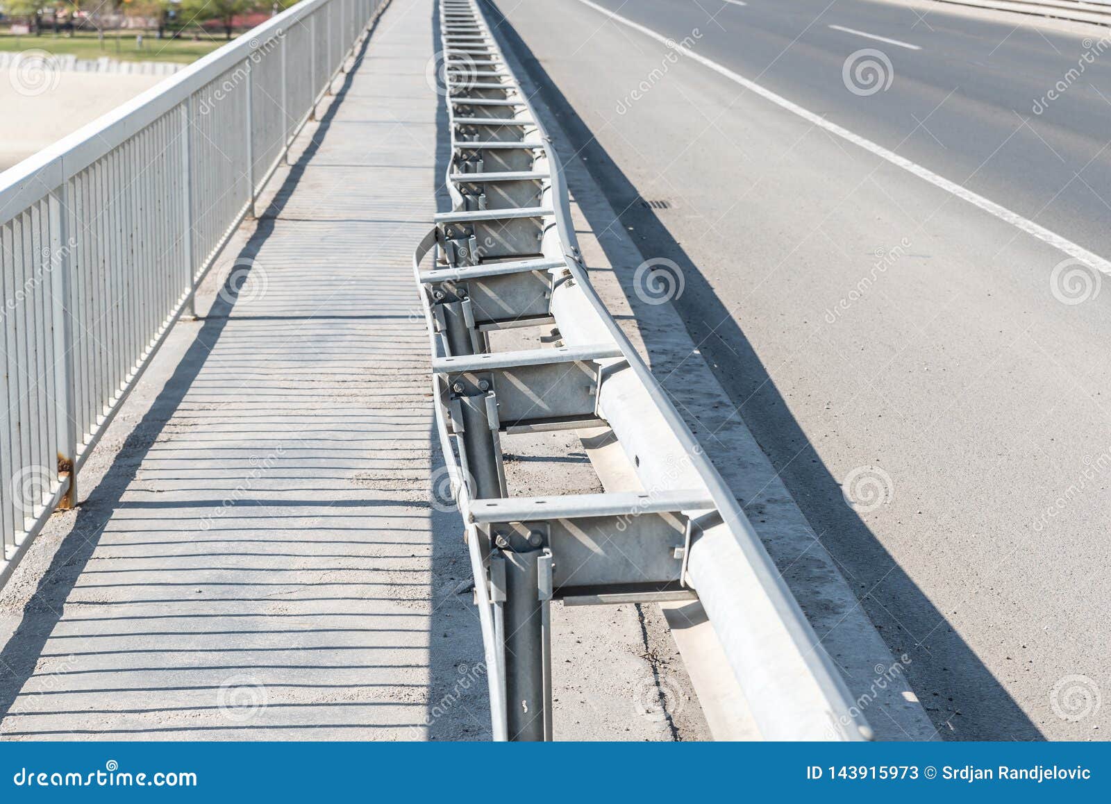 Damaged Bridge, Damaged and Broken Security Metal or Iron Fence on the ...