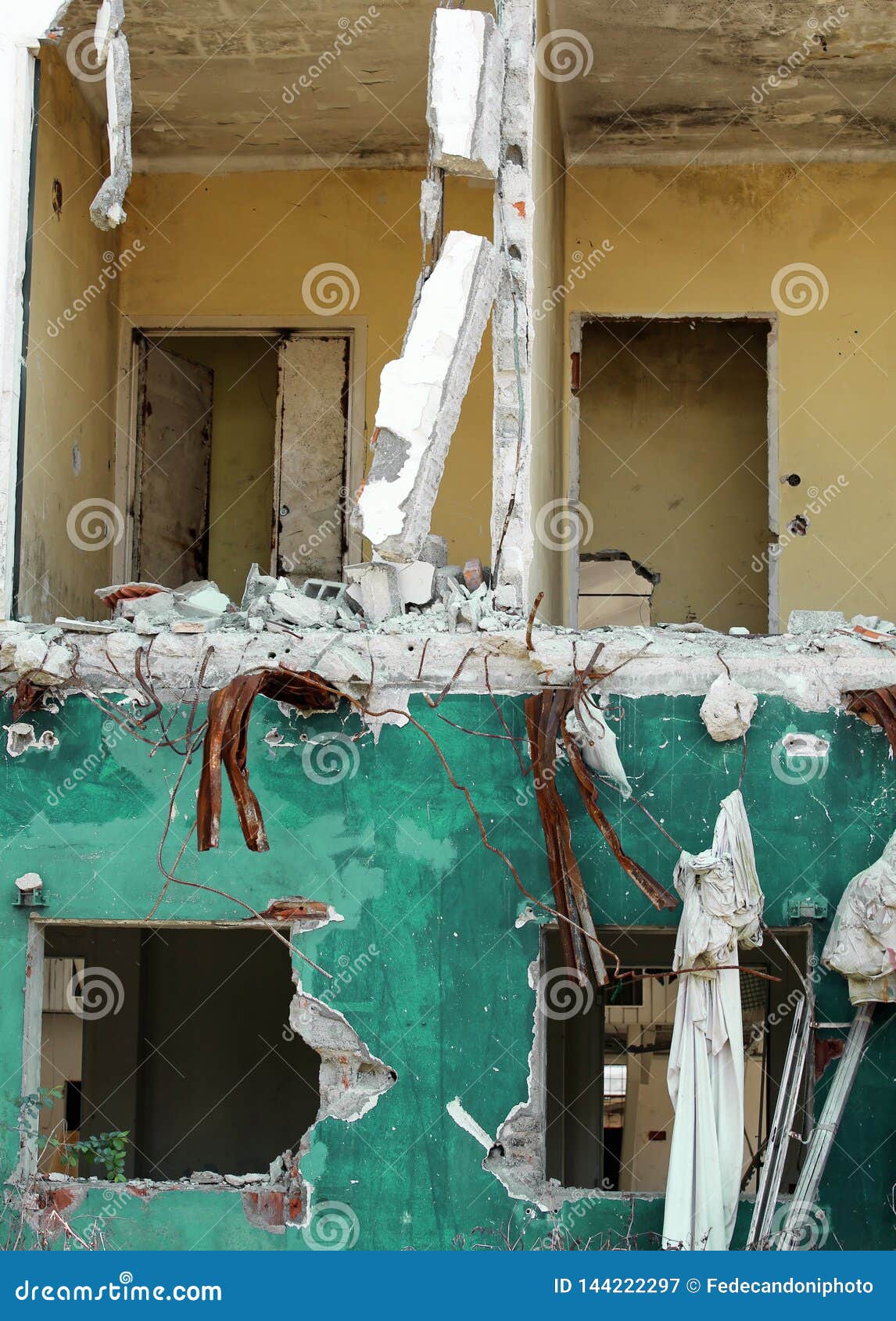 Damaged House after the Explosion Stock Image Image of demolish