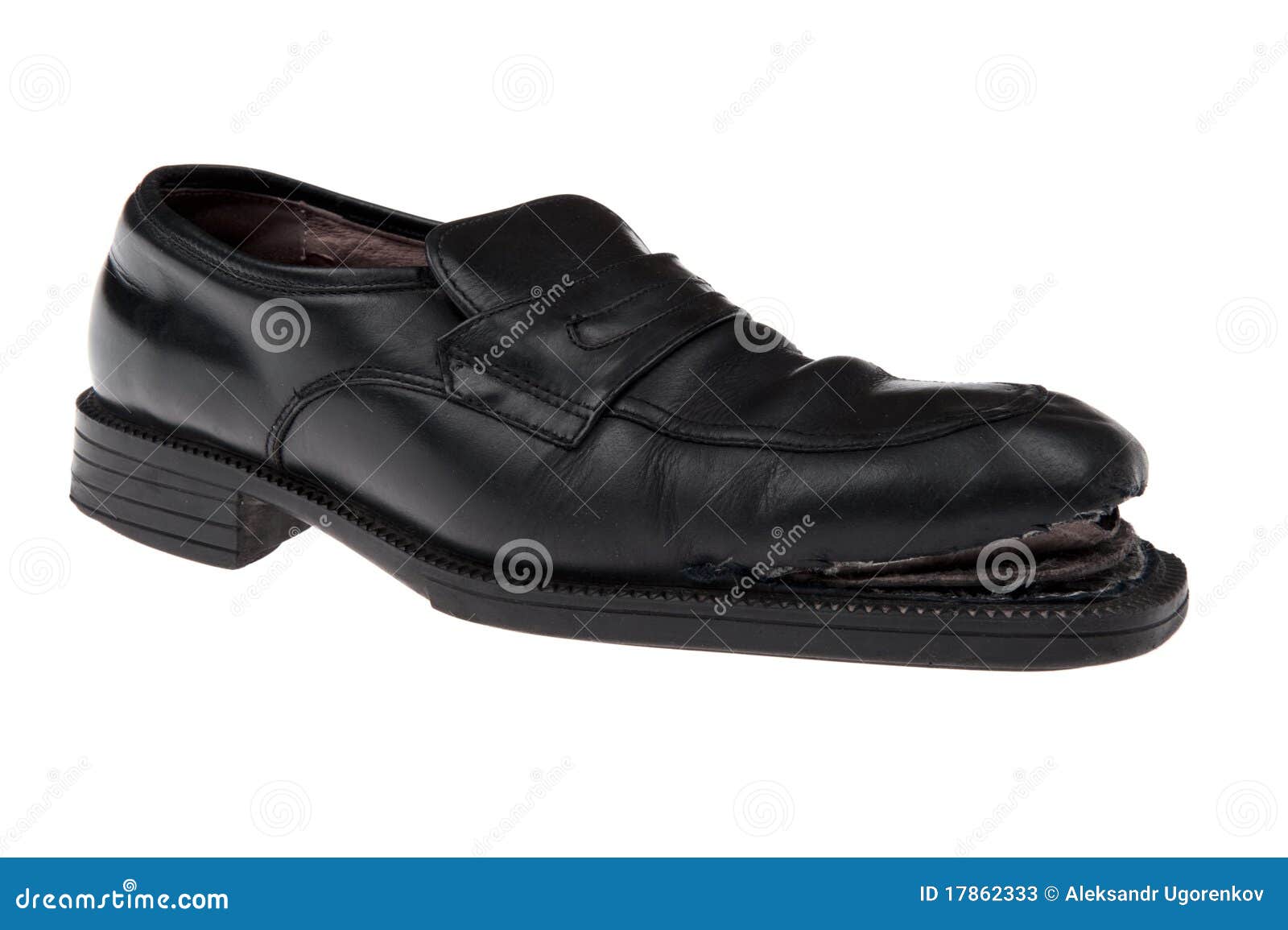 Damaged shoes macro stock image. Image of footwear, leather - 17862333