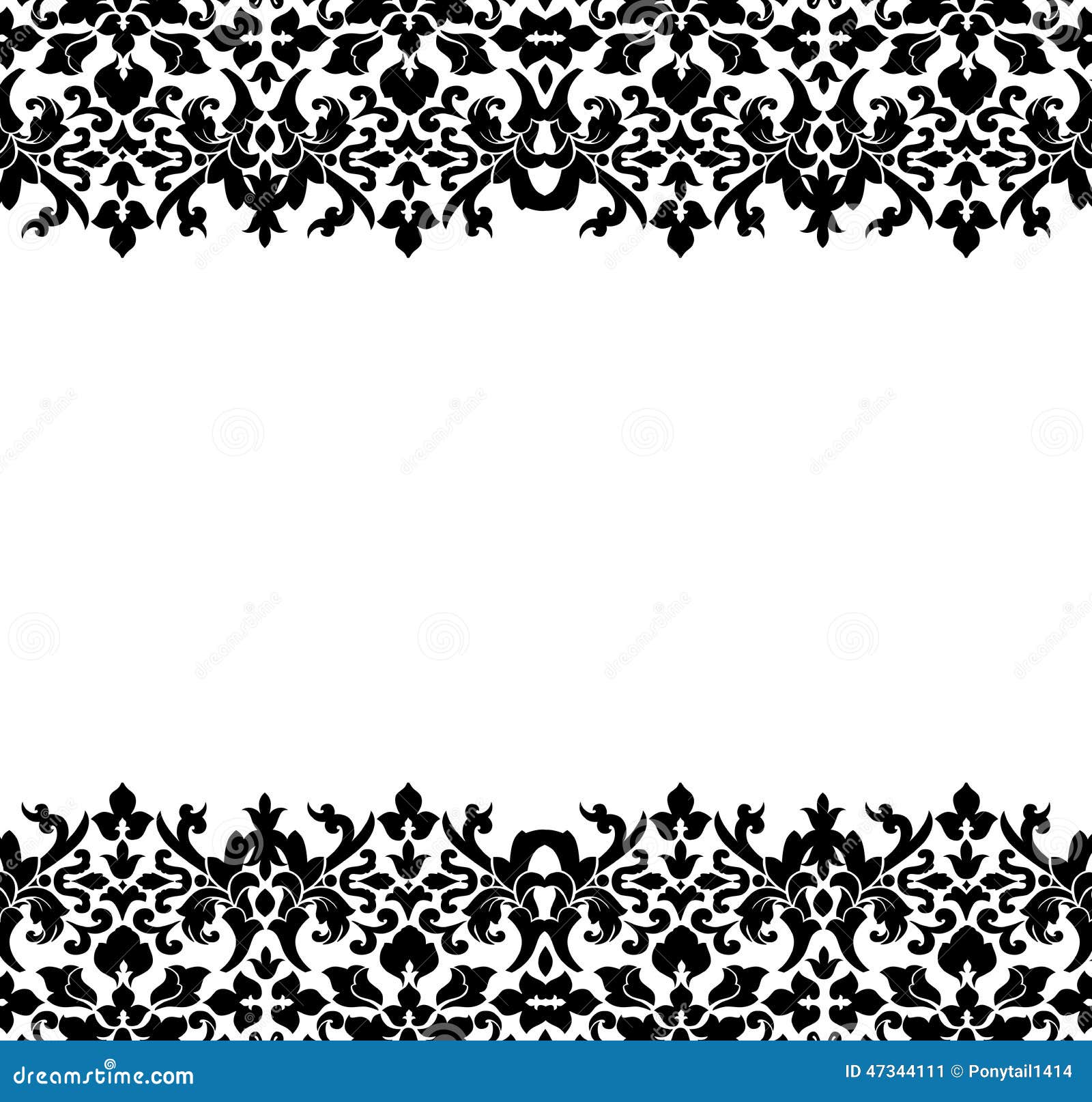 damask border stock illustration illustration of white damask pattern border