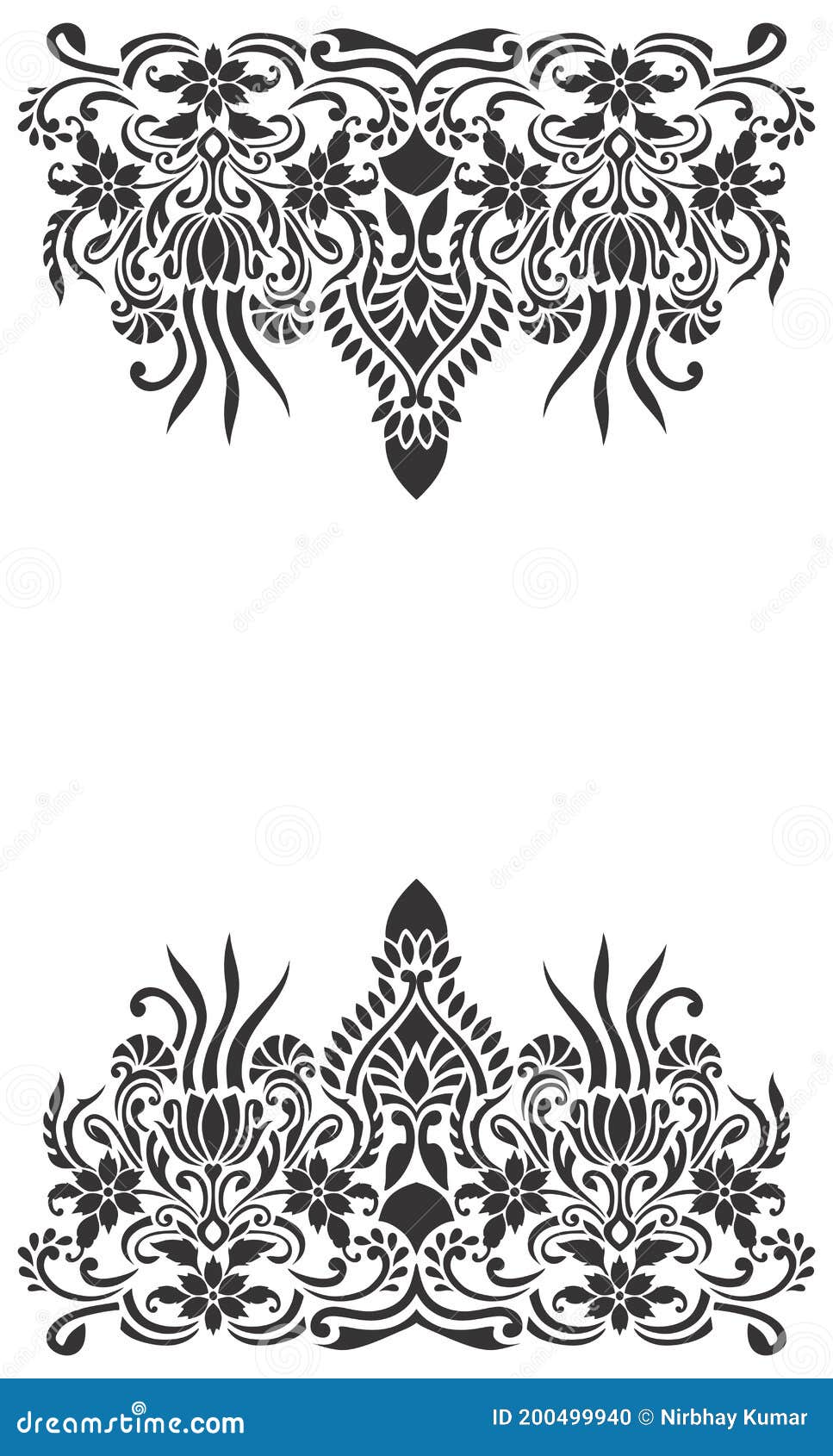damask flower emblem patterns 