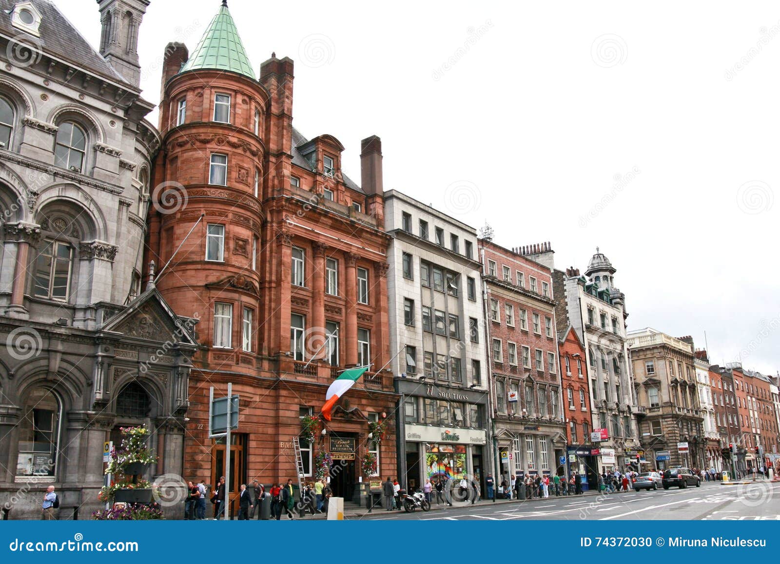 Dame Street, Dublin, Irland Redaktionelles Bild Bild von ernstlich