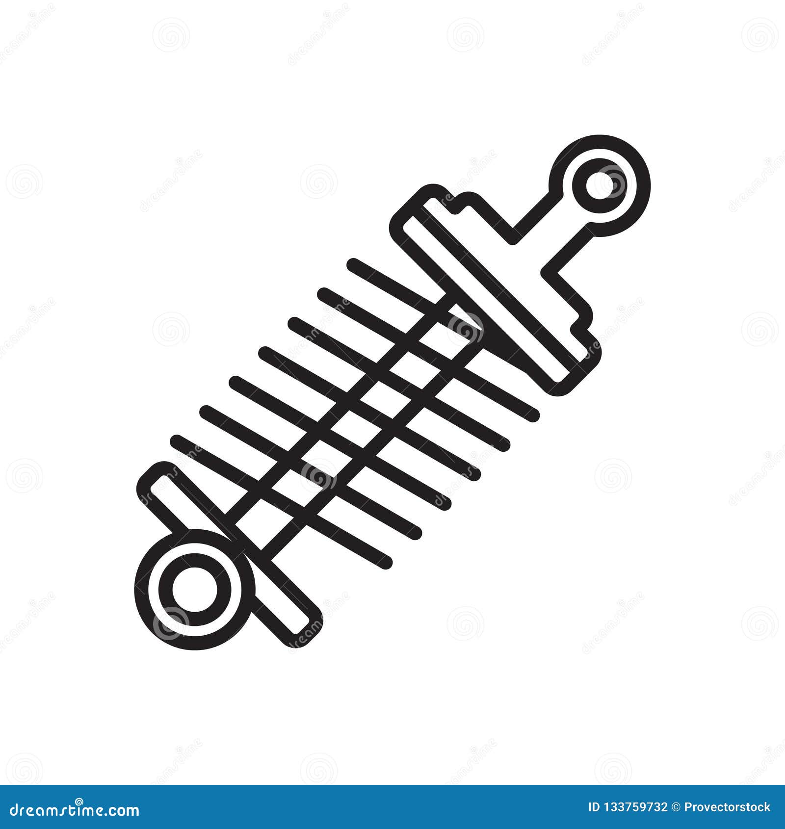 Damper Icon Vector Sign and Symbol Isolated on White Background Stock