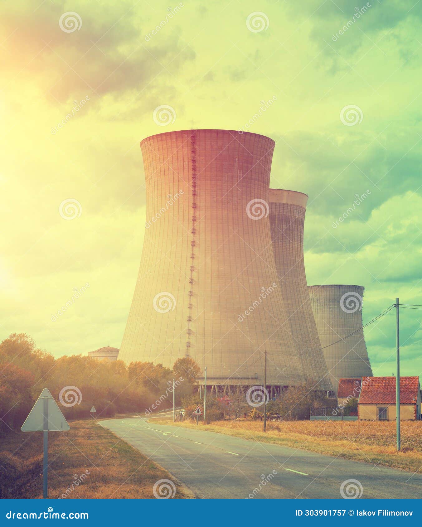 Dampierre Nuclear Power Plant View Stock Image Image of nuclear, chimney 303901757