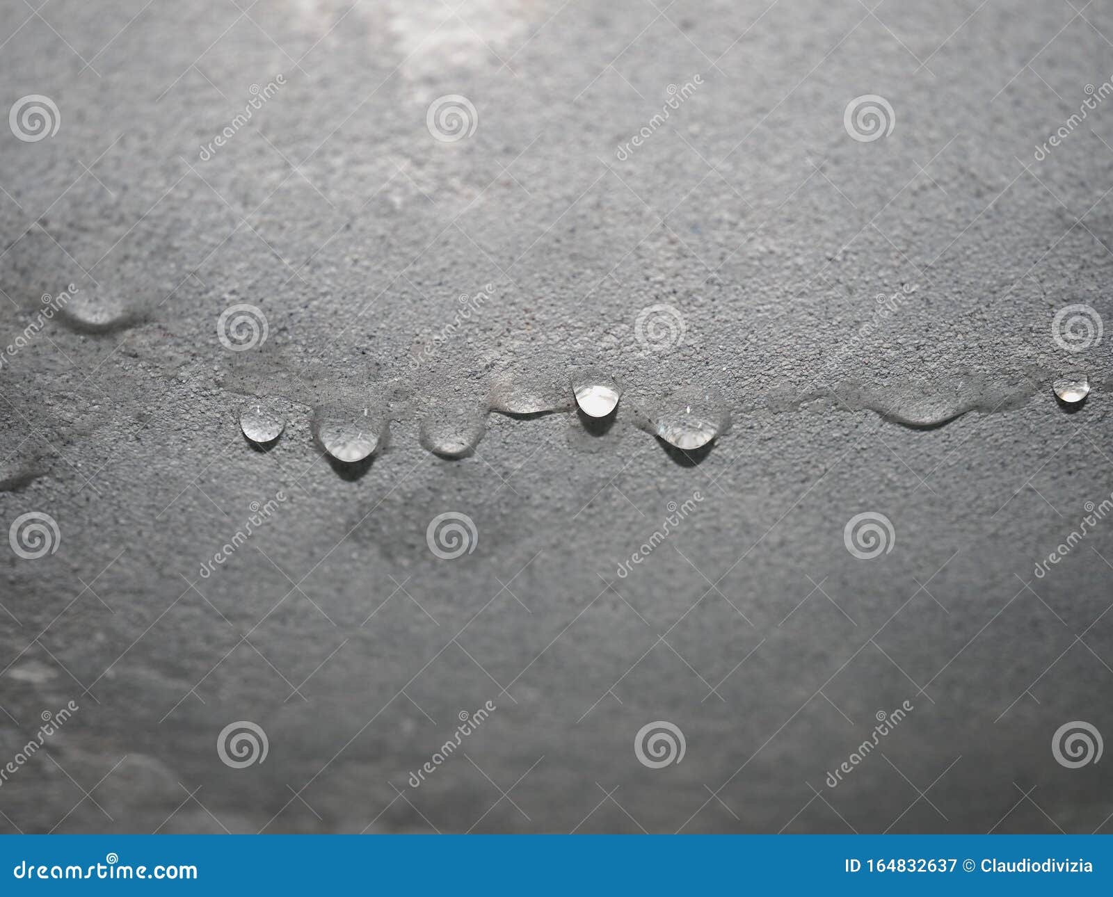 Dampness Moisture on Ceiling with Drops of Water Infiltration Stock