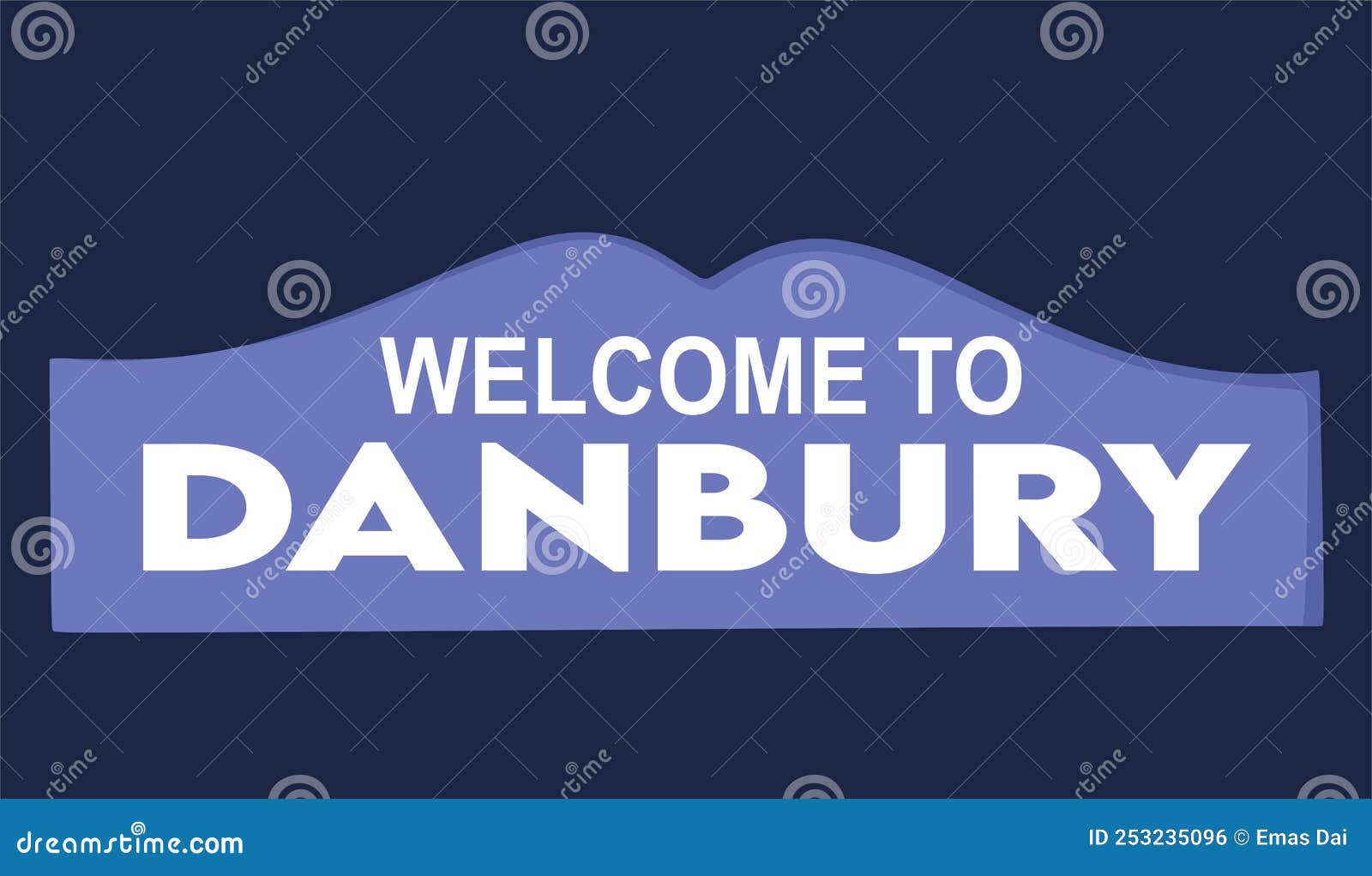 danbury connecticut with blue background