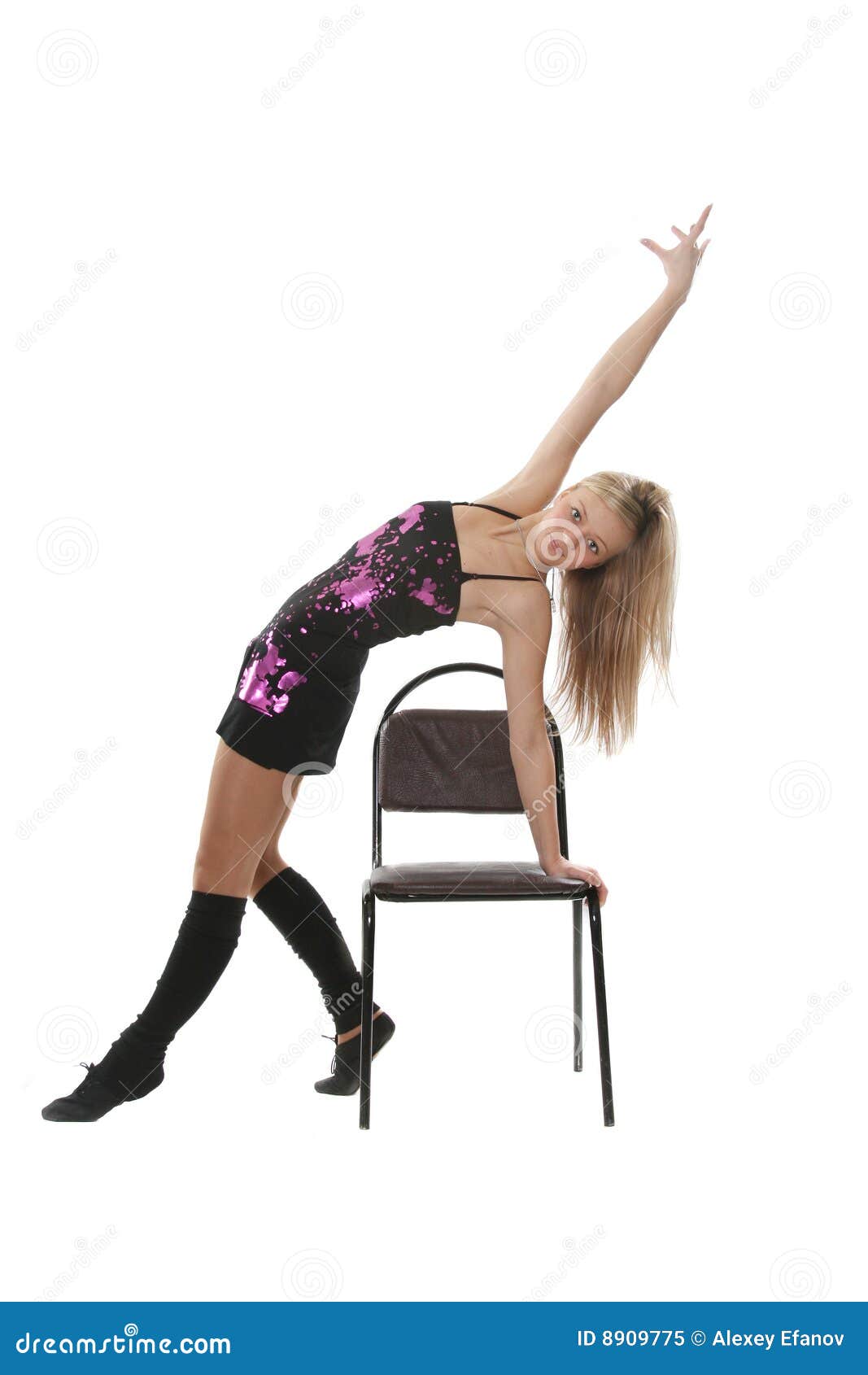 Dance on a chair stock image. Image of slim, fashion, chair 8909775