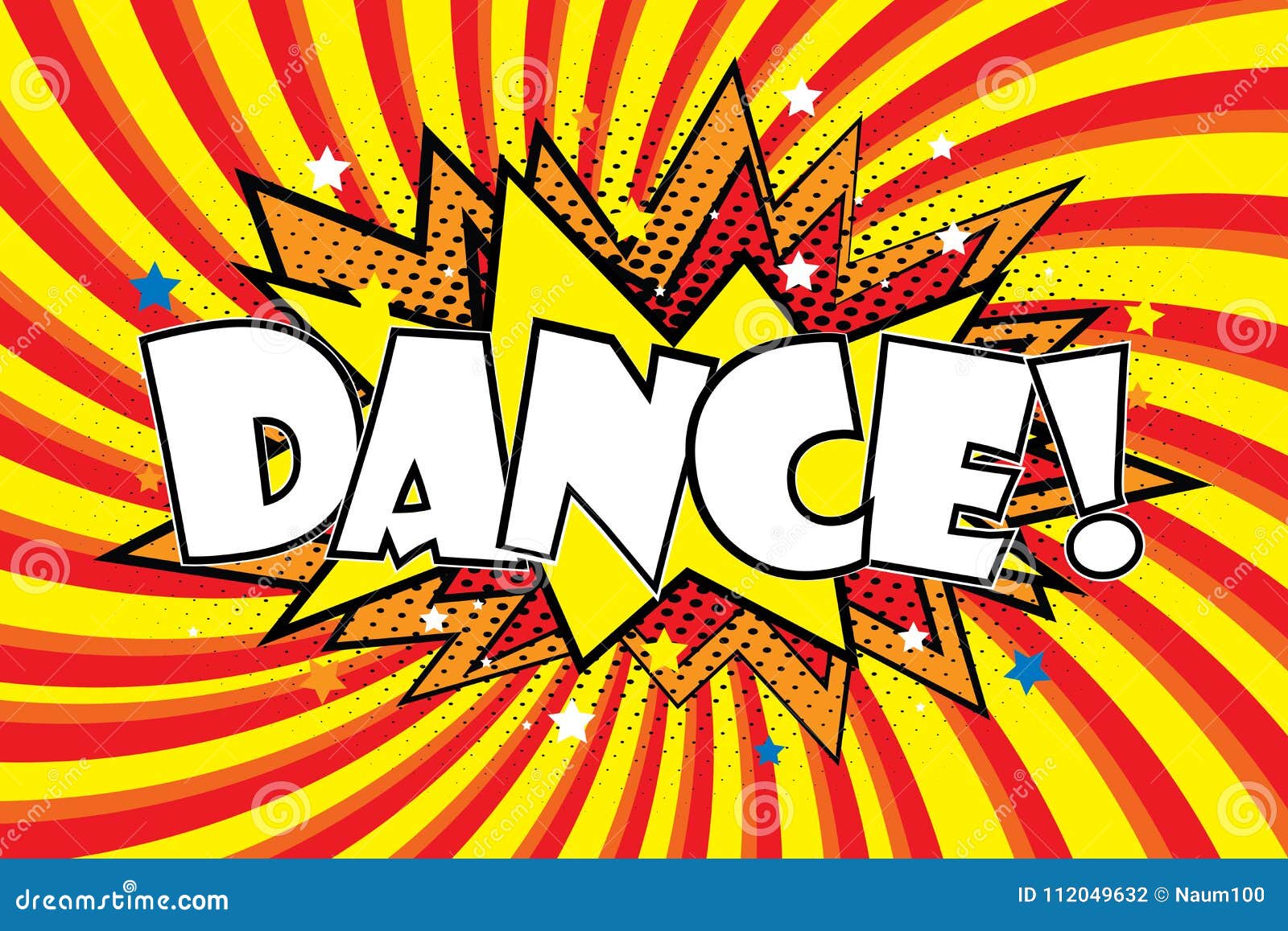 Dance Comic Sound Effects In Pop Art Style Stock Vector