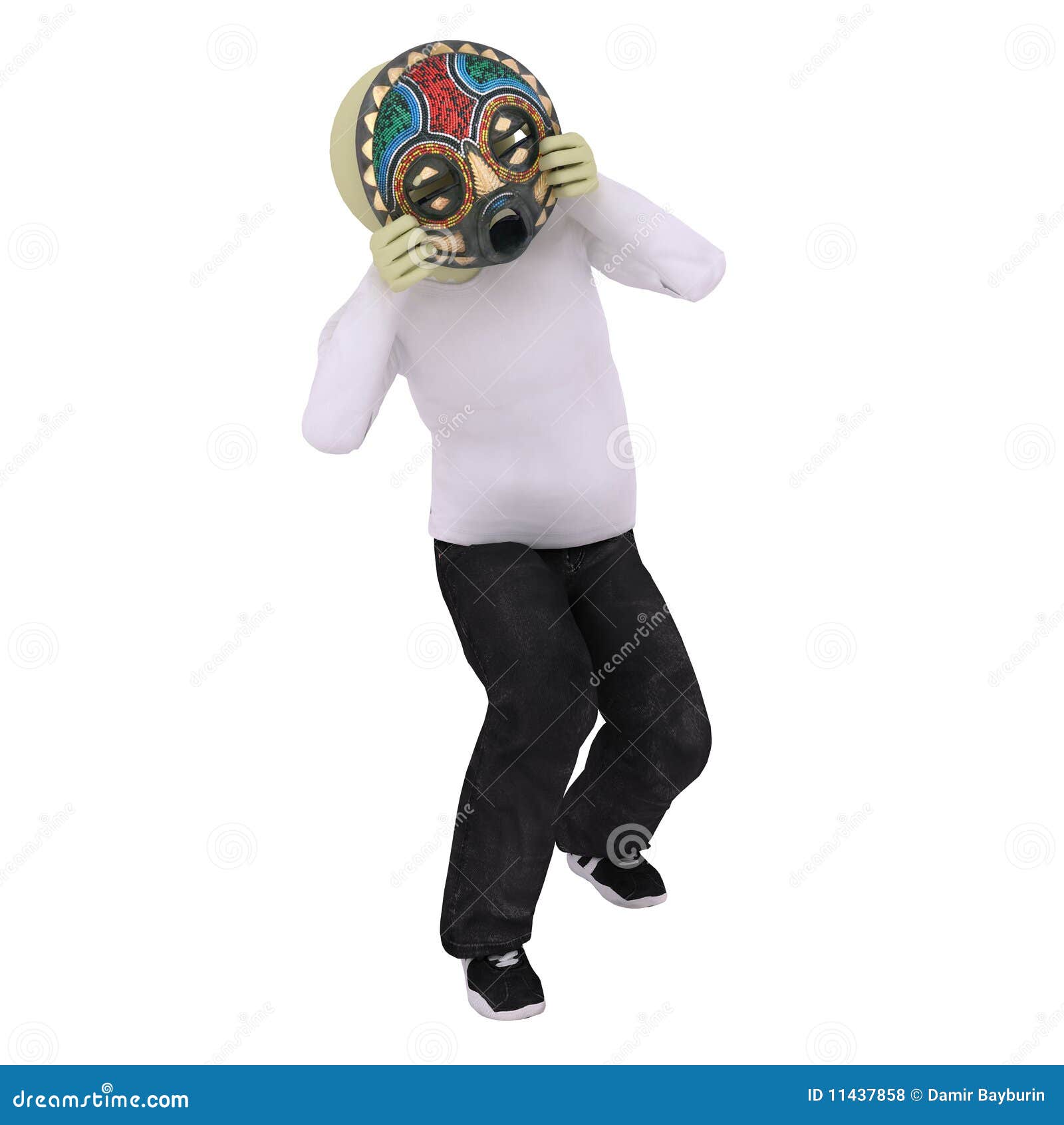 Dance with mask stock illustration. Illustration of dancer 11437858