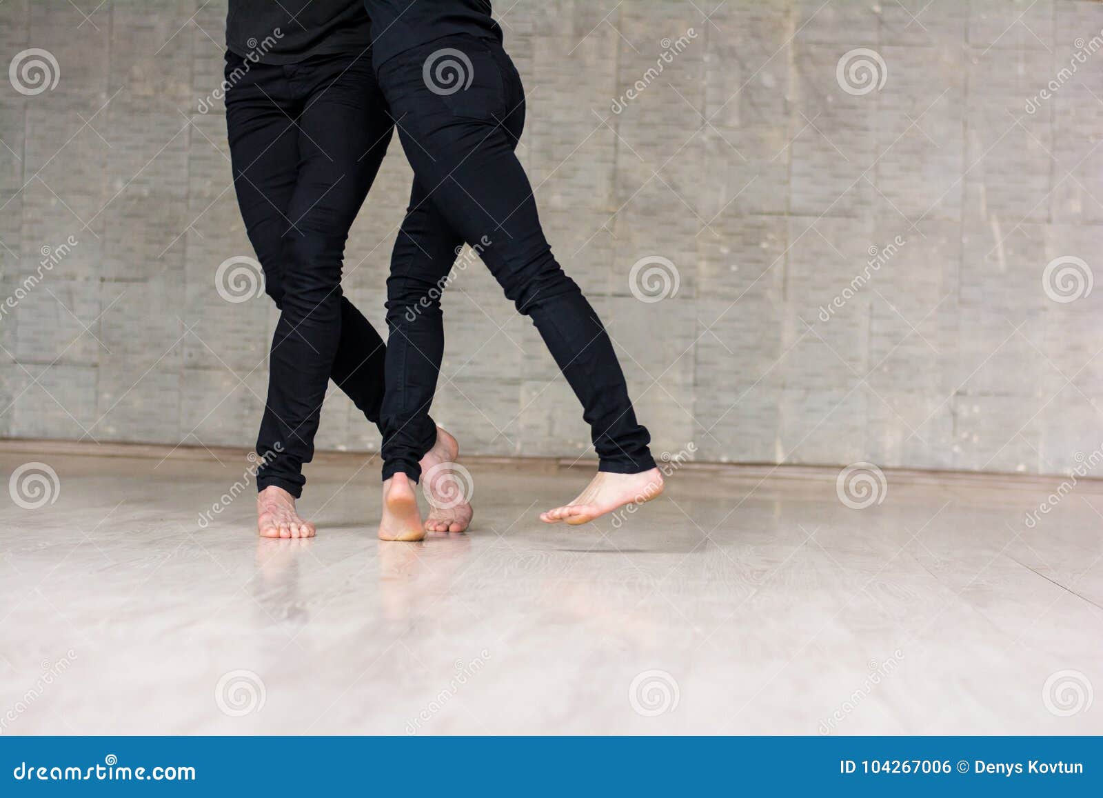 Dance Partners Training Modern Dance. Stock Photo - Image of education