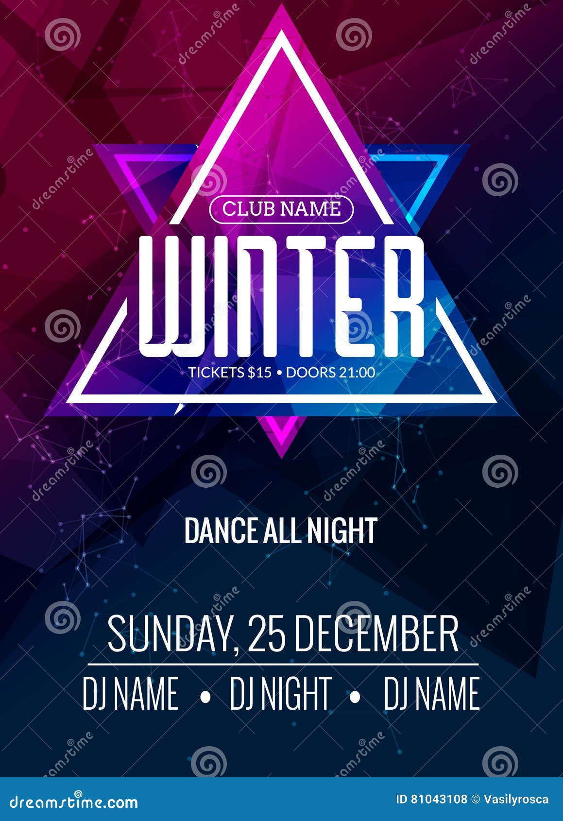 Dance Party Dj Battle Poster Design Winter Disco Party Music Event Flyer Or Banner Illustration Template Stock Vector Illustration Of Cold Musical