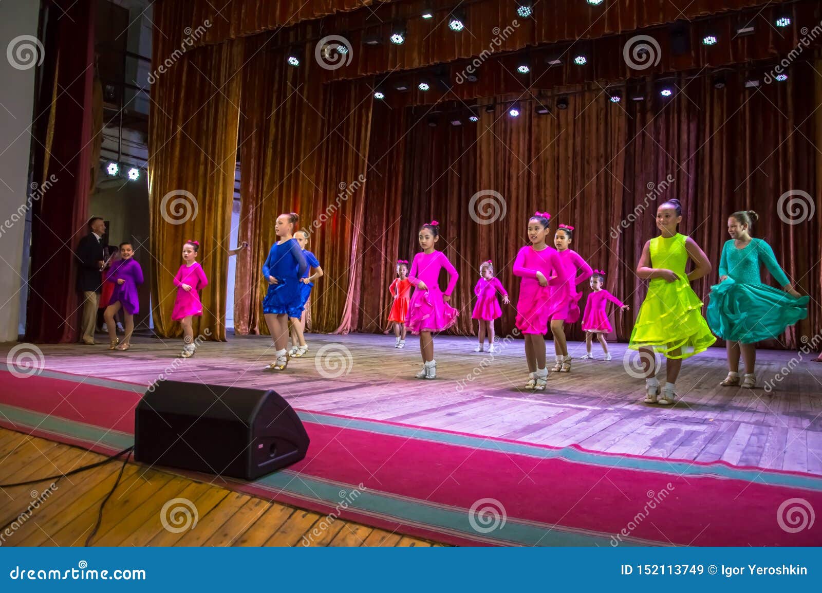Dance School Pupils Take Exams Boys And Girls In Beautiful Dance Costumes On Stage Editorial Stock Image Image Of Child Health 152113749