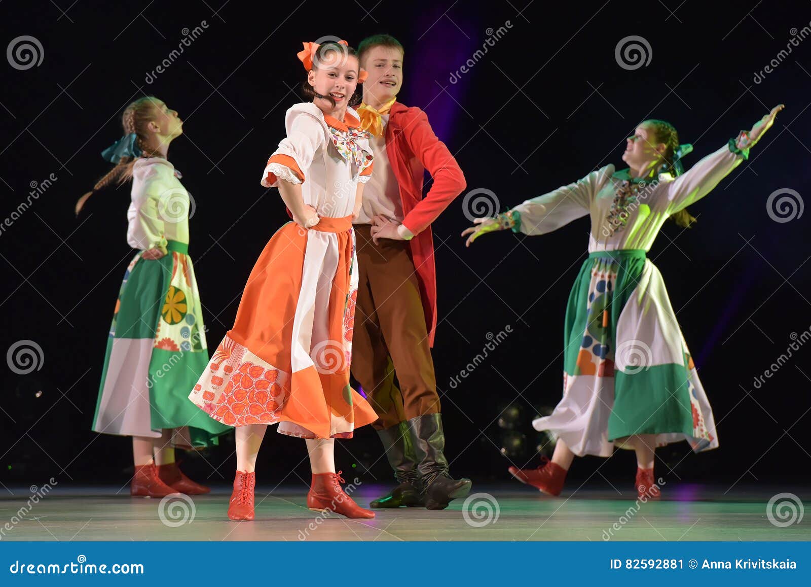 Dance Show With Russian Folk Costumes Editorial Photo - Image of chorus