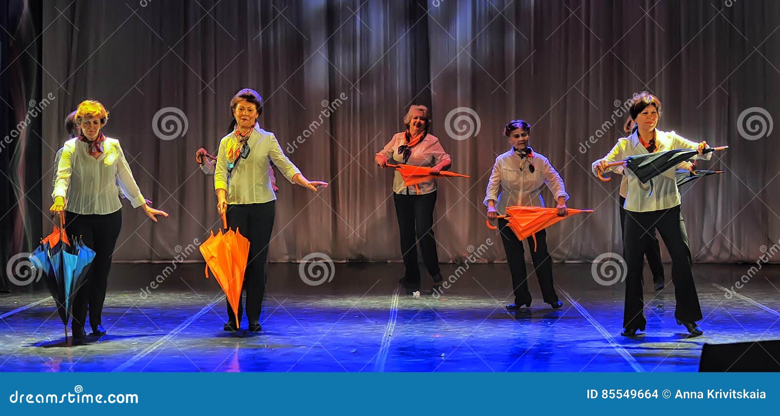 Dance with umbrellas editorial stock image. Image of child 85549664