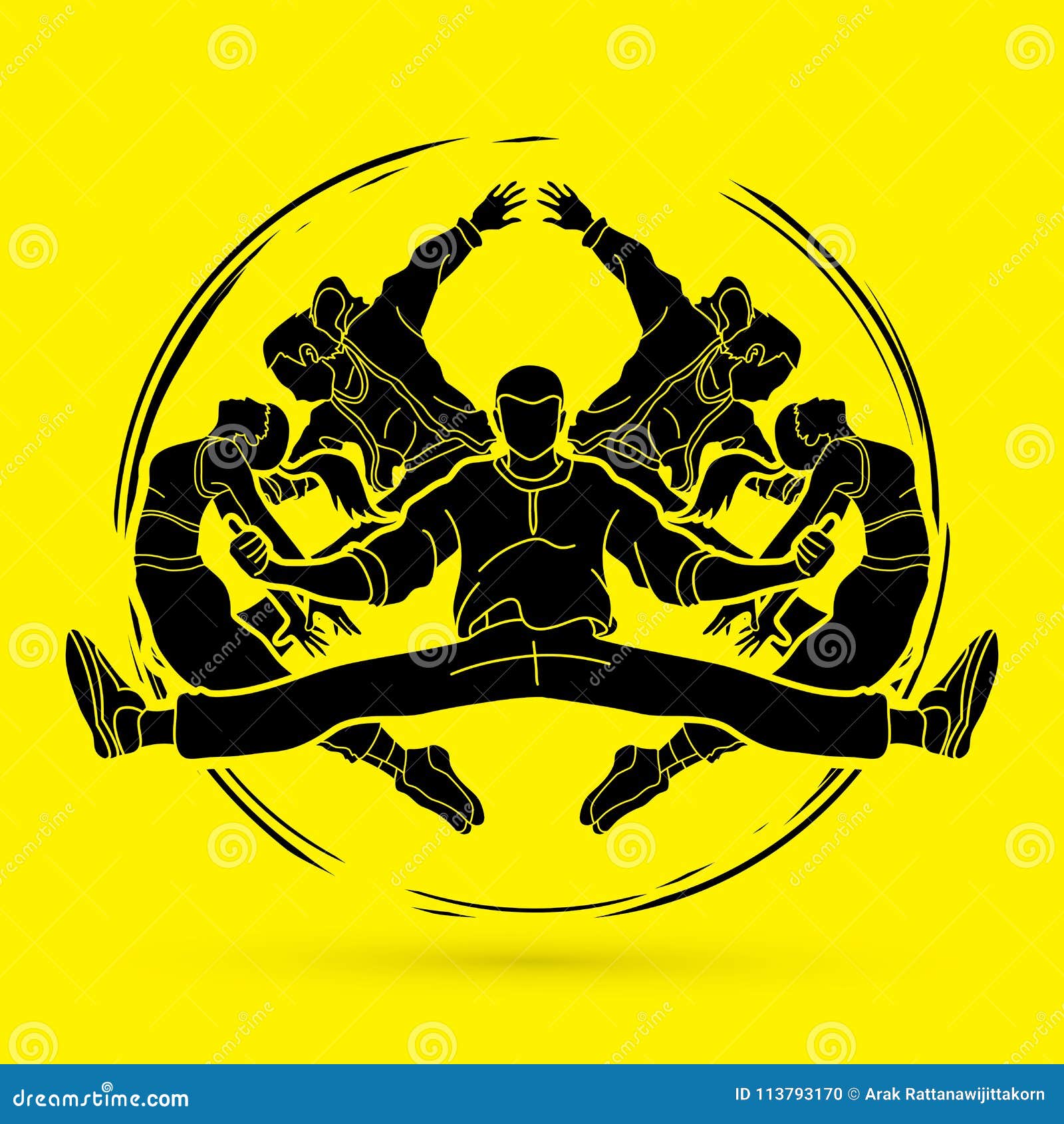 Dancer, Dancing People, Group of People Dancing Actiongraphic Vector ...