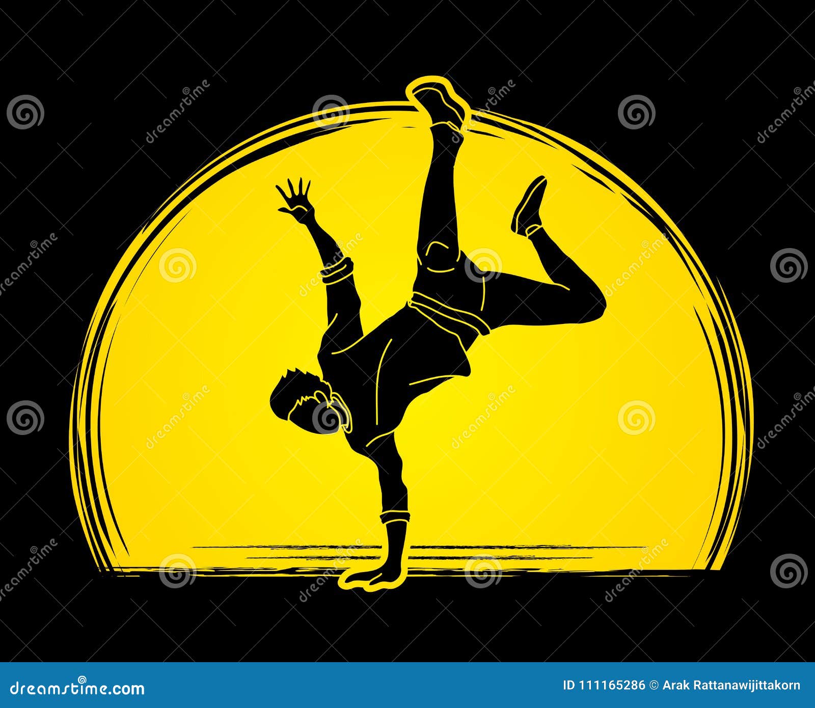 Dancer, Hip Hop, Street Dance, B Boy, Dance Action Graphic Vector Stock ...