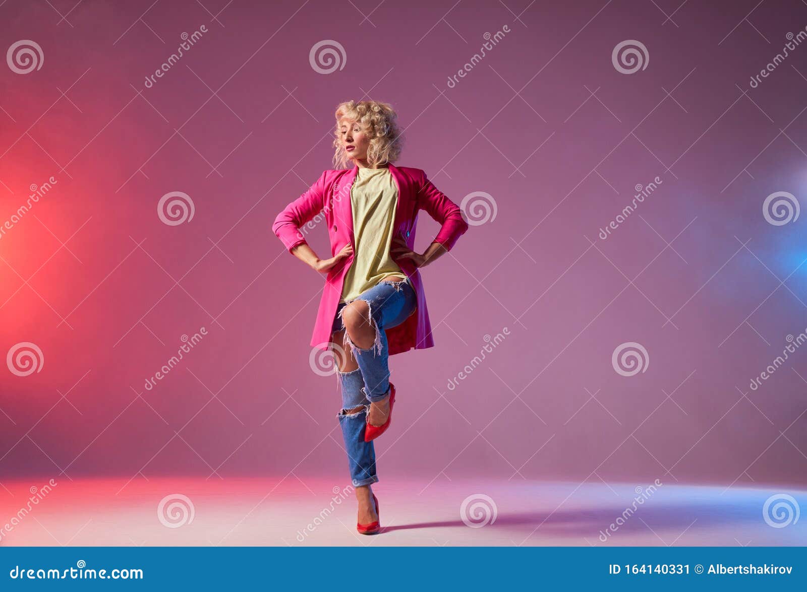 Dancer Poses in Front of Studio Background Stock Image - Image of cool,  dance: 164140331