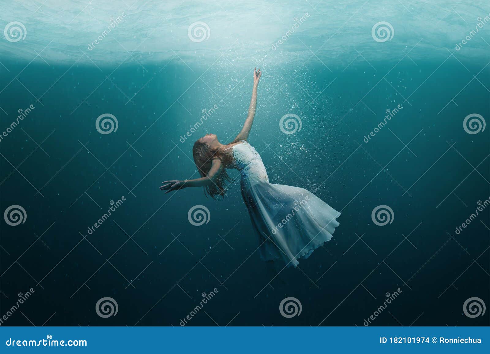 Dancer Underwater in a State of Peaceful Levitation Stock Photo - Image ...