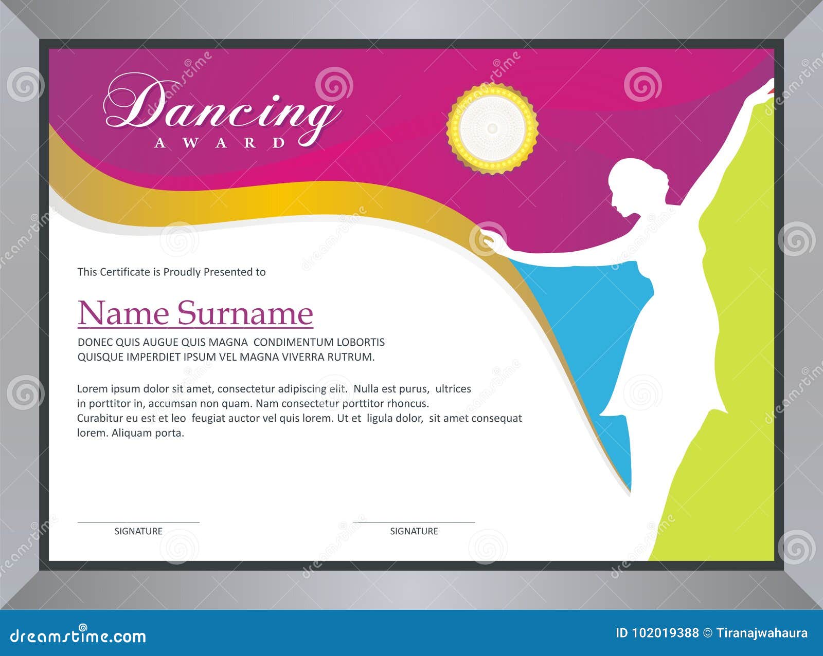 Dancing Award stock vector Illustration of female colorful 102019388 Dancing Award stock vector Illustration of female colorful 102019388