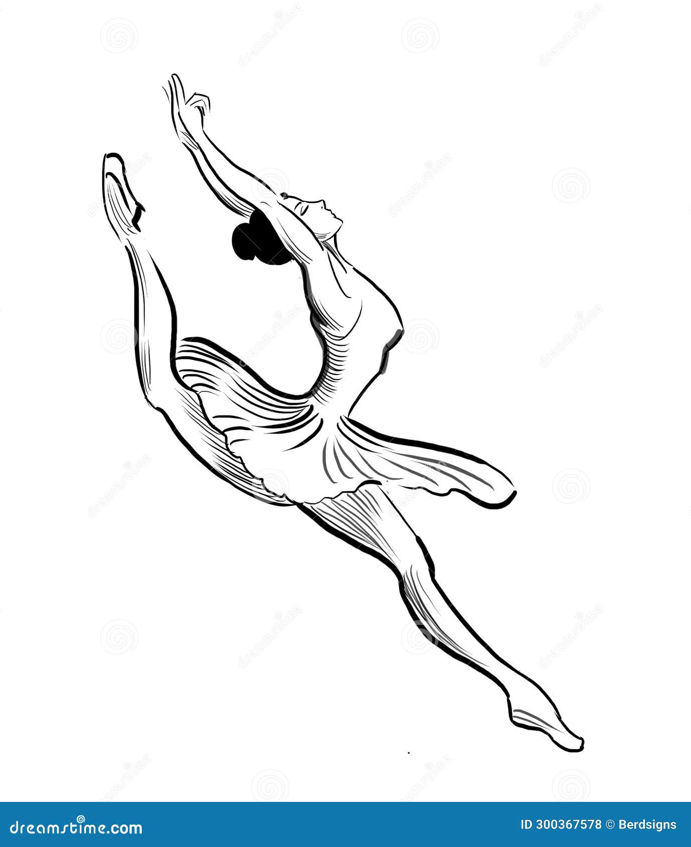 Dancing ballerina stock illustration. Illustration of friend - 300367578